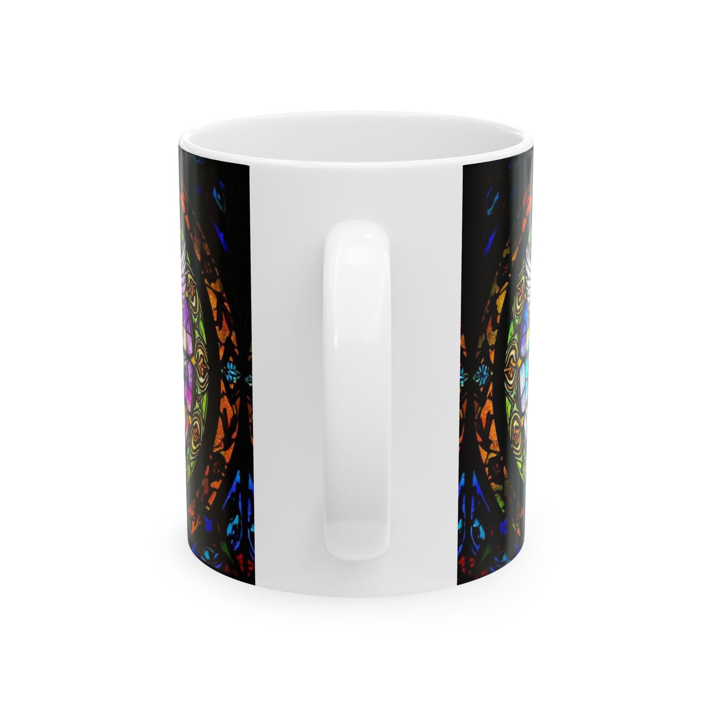 Ceramic Mug, (11oz, 15oz), Ceramic Coffee Mug, AOP, Glass Design, Gemini Zodiac
