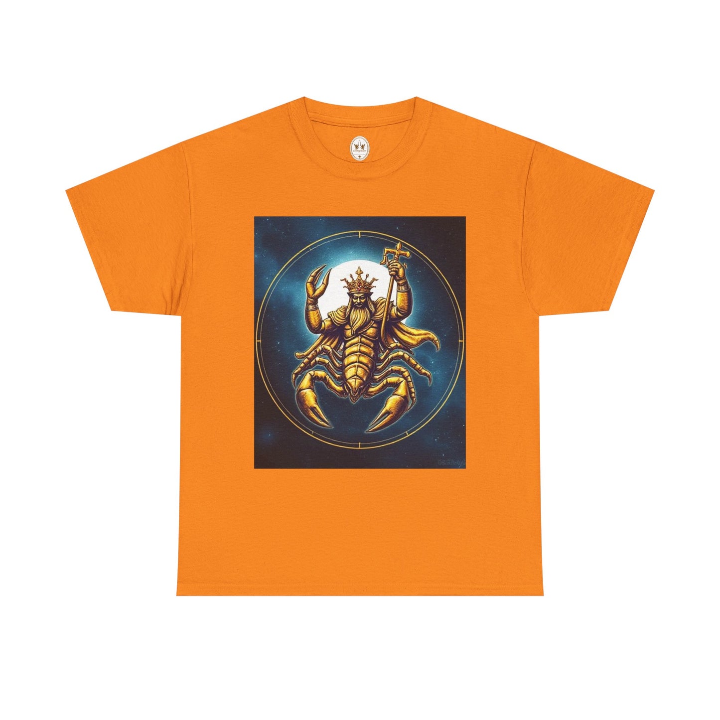 Unisex Heavy Cotton T-Shirt, Moon v1, Scorpio Zodiac Design
