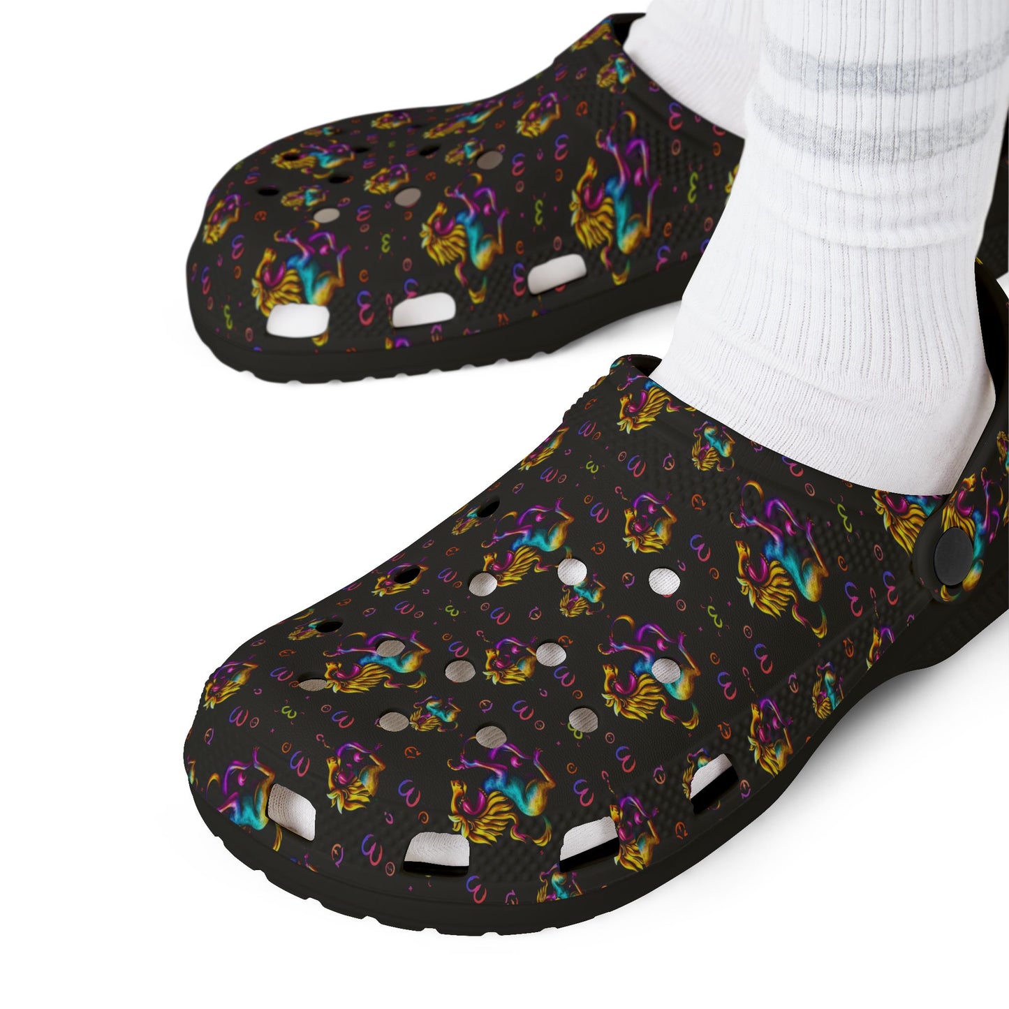 EVA Foam Rubber Shoes, (AOP), Virgo, Zodiac v3, Pattern