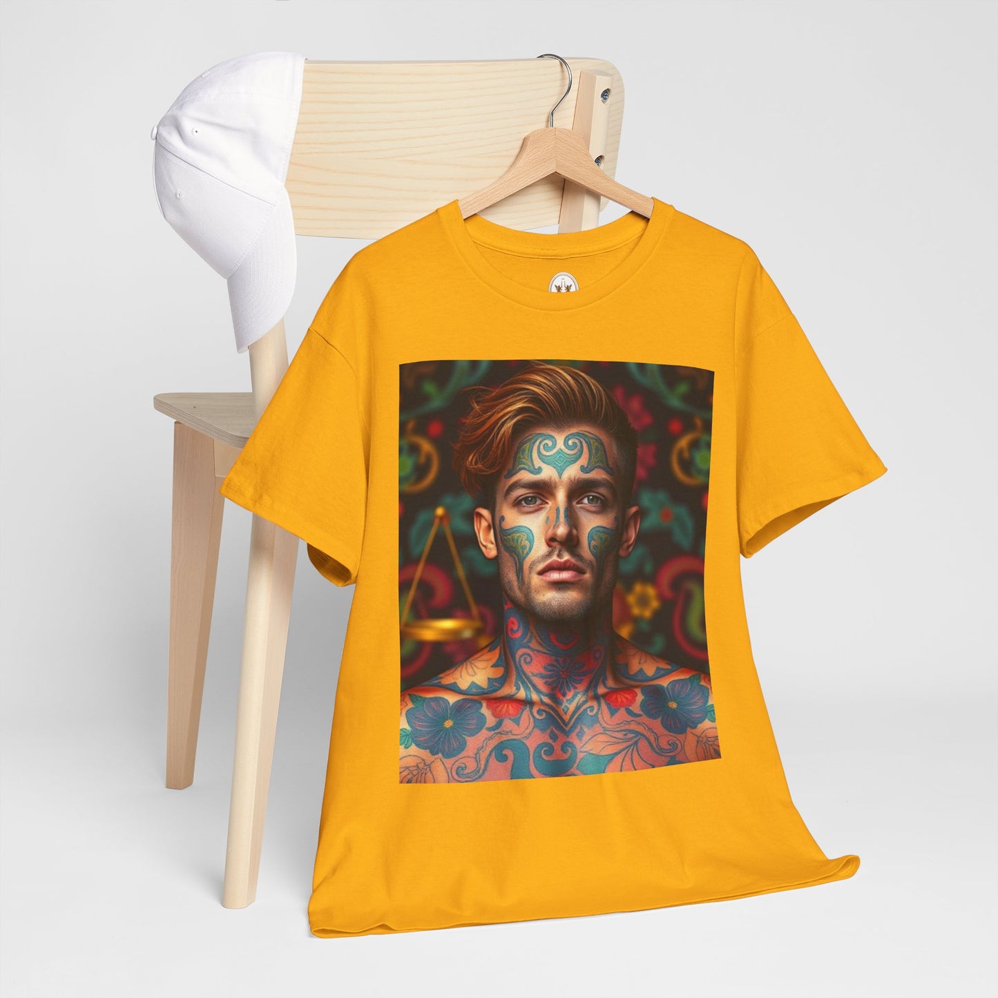 Unisex Heavy Cotton T-Shirt, Libra, Zodiac, Sexy Art
