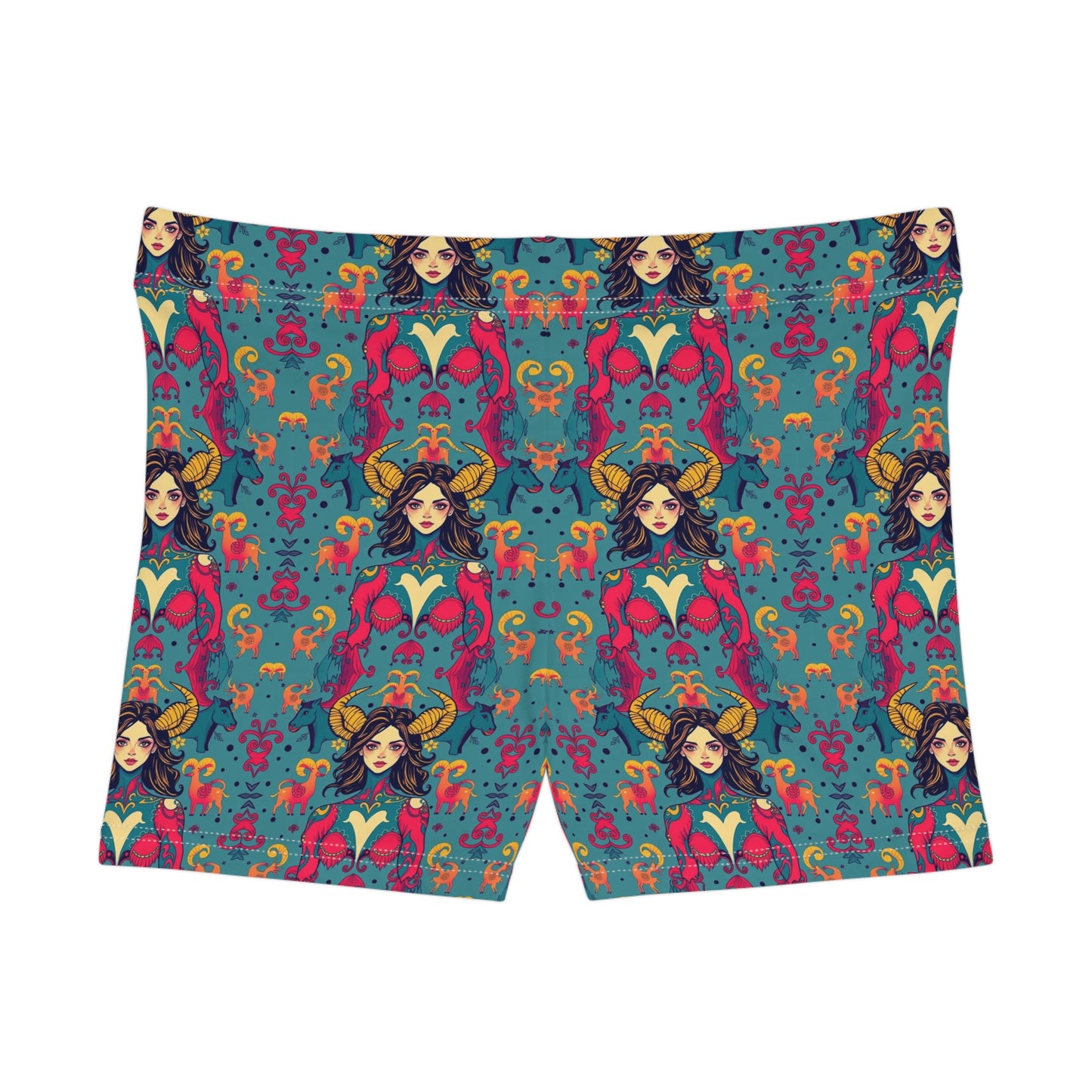 Women's Shorts, (AOP), Taurus, Zodiac v3, Sexy Pattern