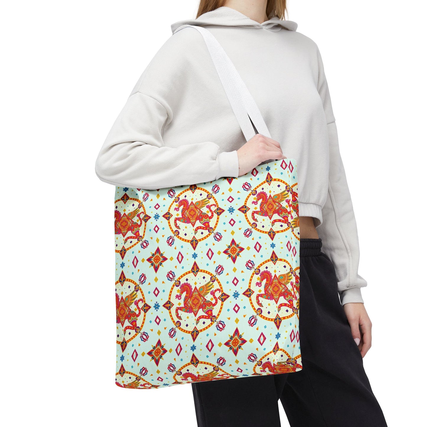 Tote Bag (AOP), Aquarius, Zodiac v1, Jewel Pattern