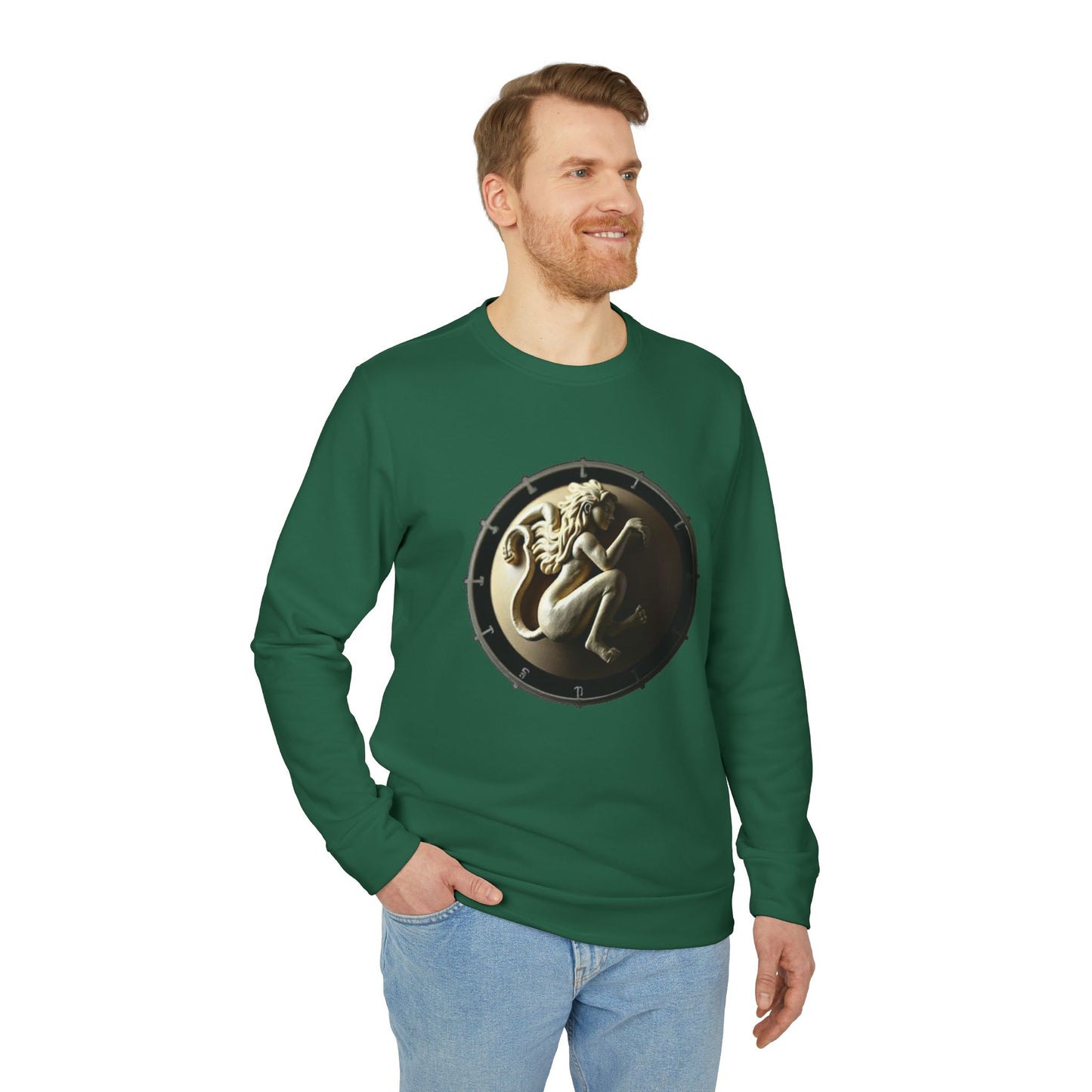 Adidas, Unisex Fleece Crewneck Sweatshirt, Virgo, Space Symbol, Zodiac