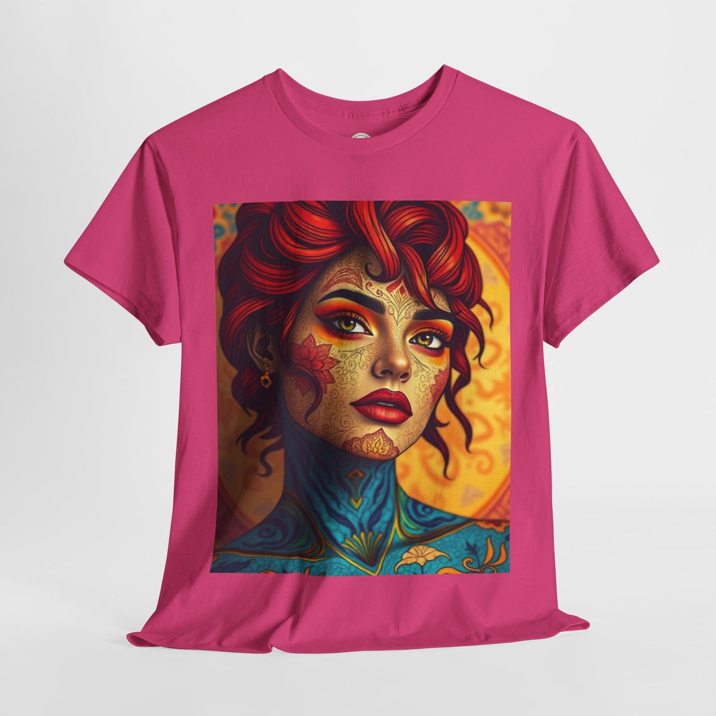 Unisex Heavy Cotton T-Shirt, Aquarius, Zodiac, Sexy Art