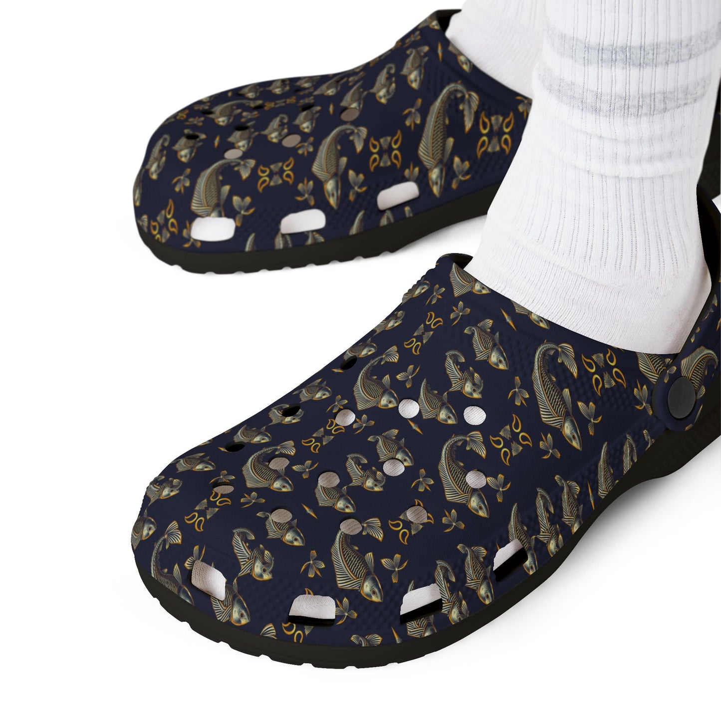 EVA Foam Rubber Shoes, (AOP), Pisces, Zodiac, Pattern