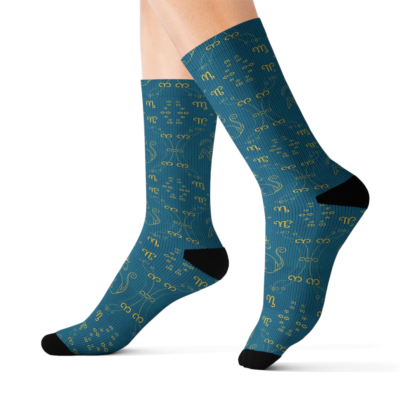 Sublimation Socks, Aquarius, Zodiac v1, Pattern