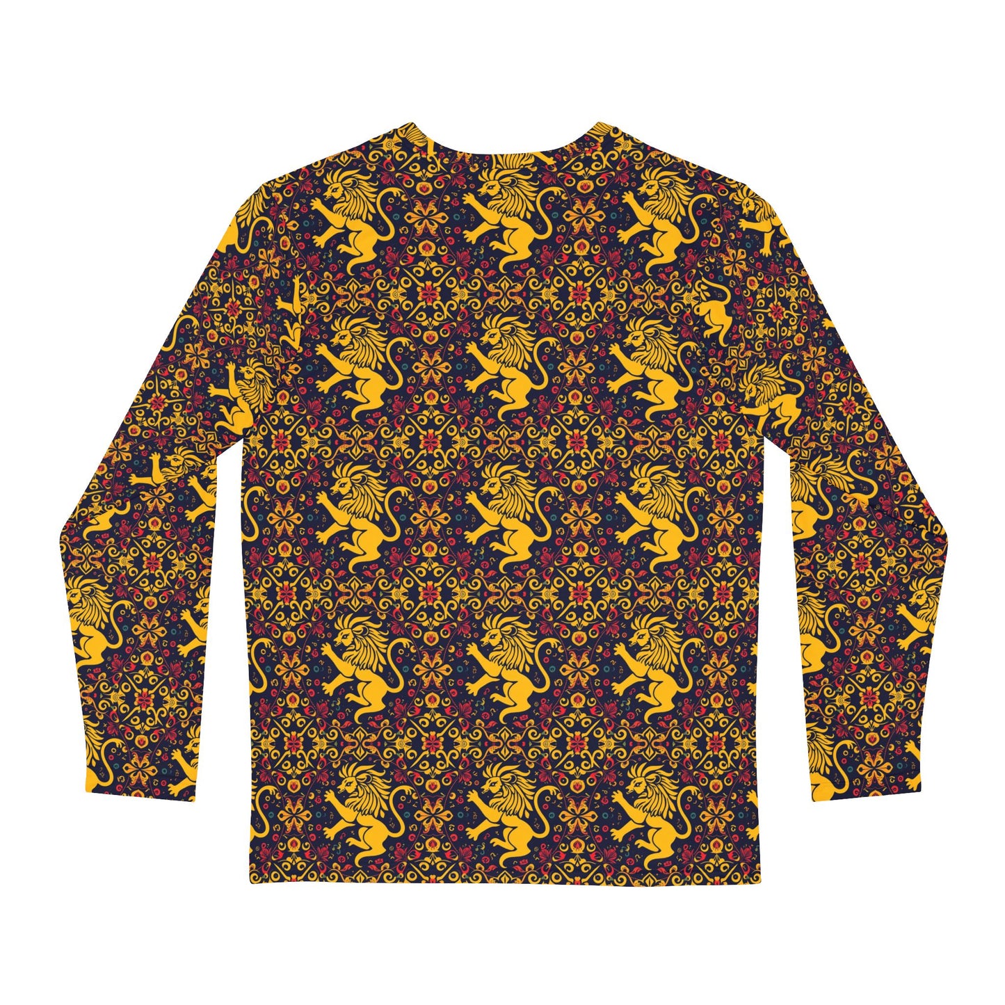 Men's Long Sleeve Shirt, (AOP), Leo, Zodiac v4, Pattern