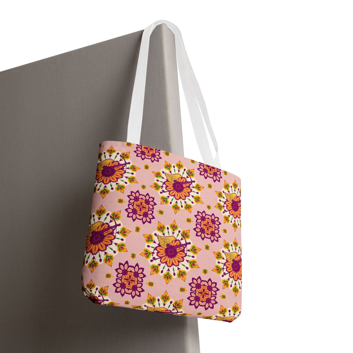 Tote Bag (AOP), Sagittarius, Zodiac, Flower Pattern
