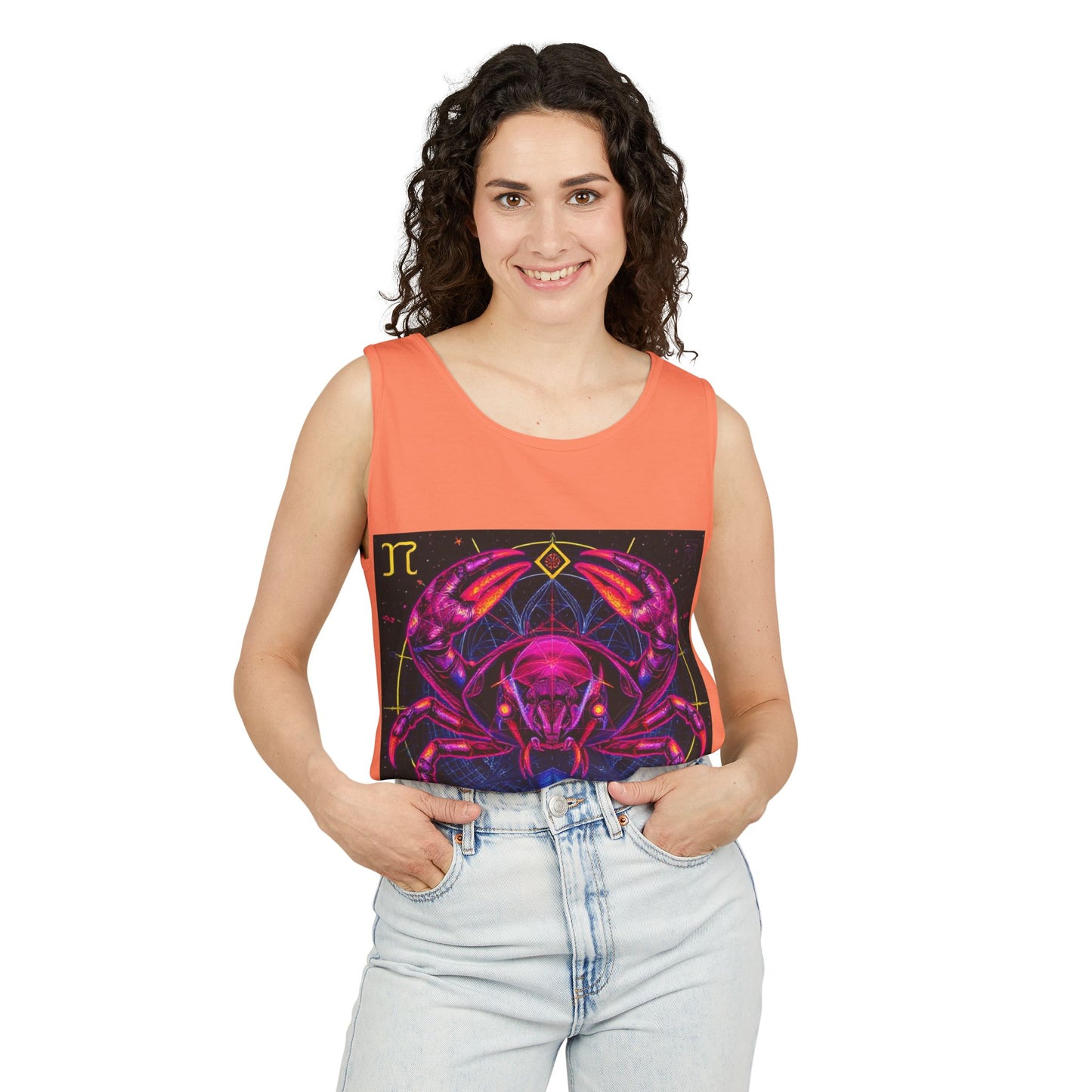 Unisex Garment-Dyed, Tank Top, Cancer, Pop Art, 100% US cotton