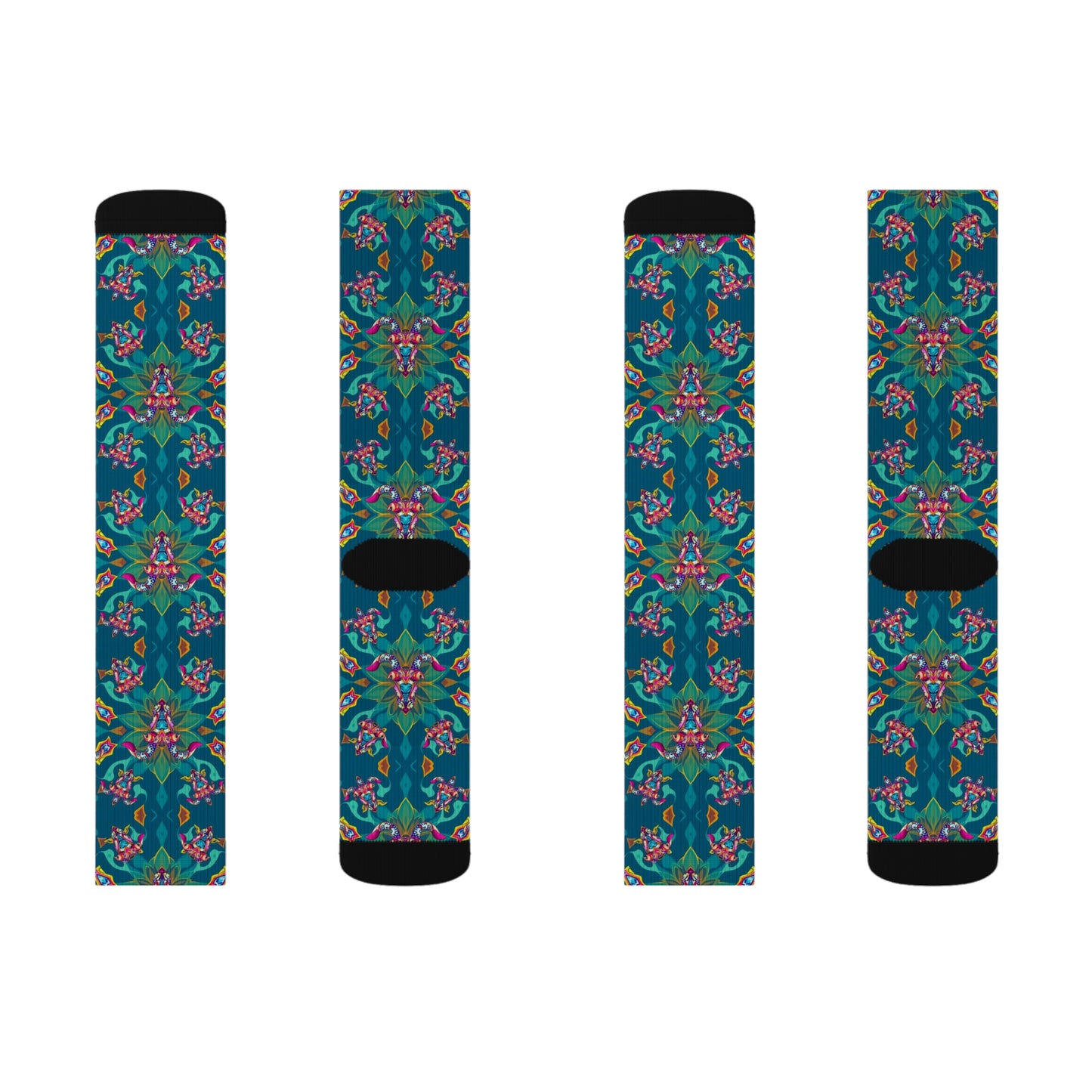 Sublimation Socks, Taurus, Zodiac v2, Jewel Pattern