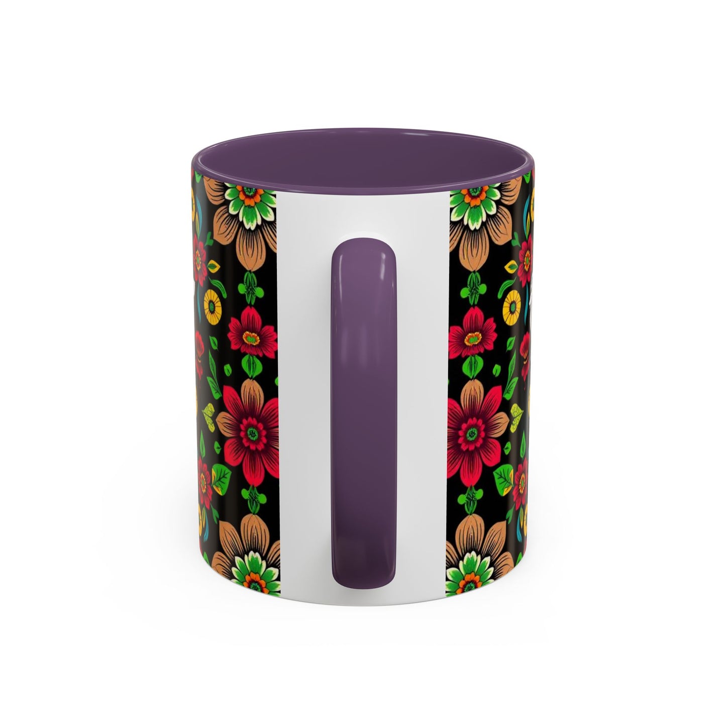 Accent Coffee Mug, Gemini, Zodiac v4, Flower Pattern, (11, 15oz)