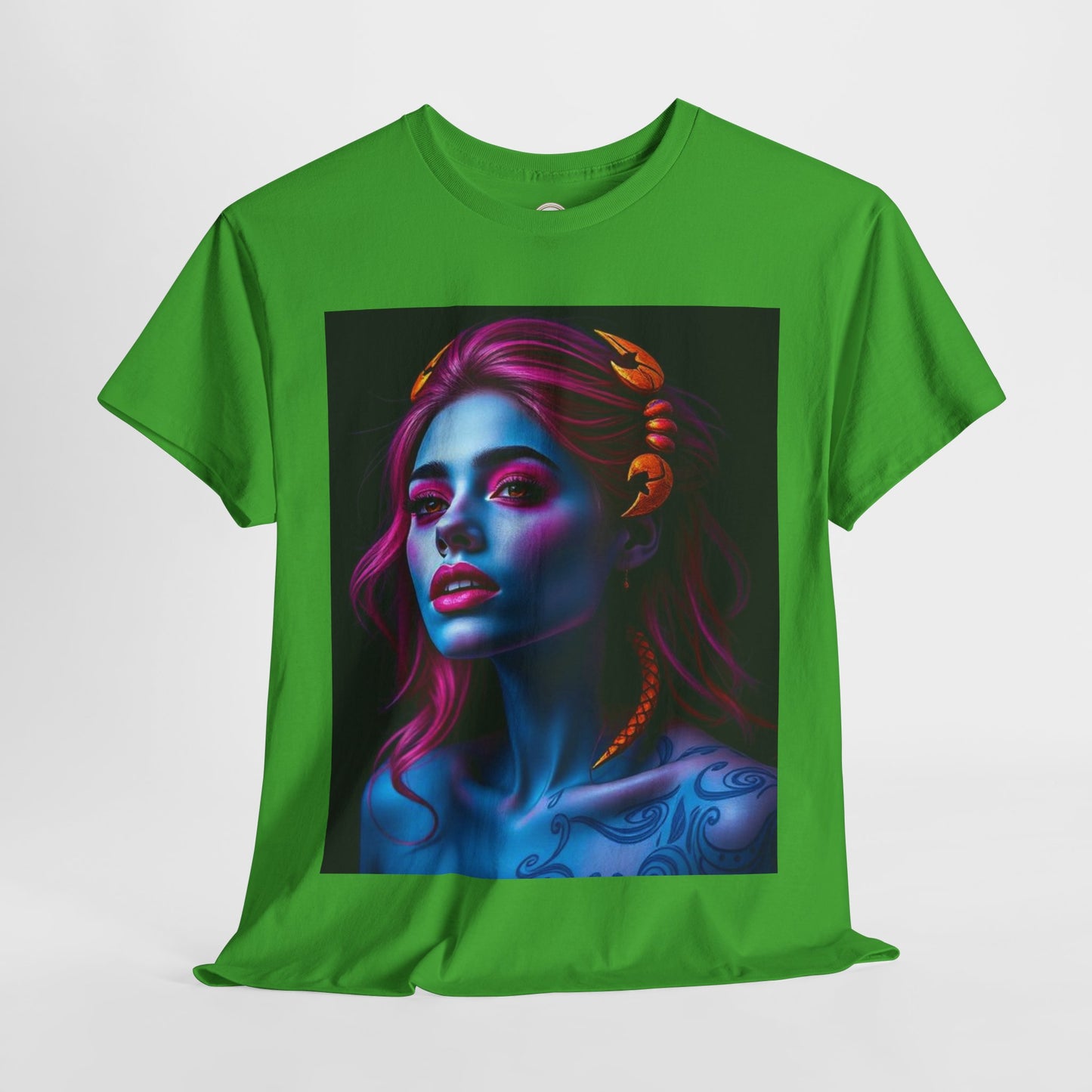 Unisex Heavy Cotton T-Shirt, Scorpio, Zodiac, Sexy Art