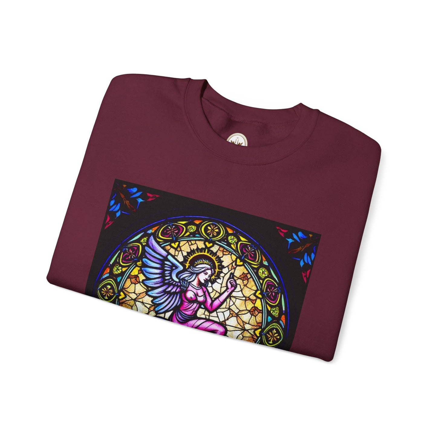 Unisex Heavy Blend™ Crewneck Sweatshirt, Glass 1, Virgo Zodiac Design