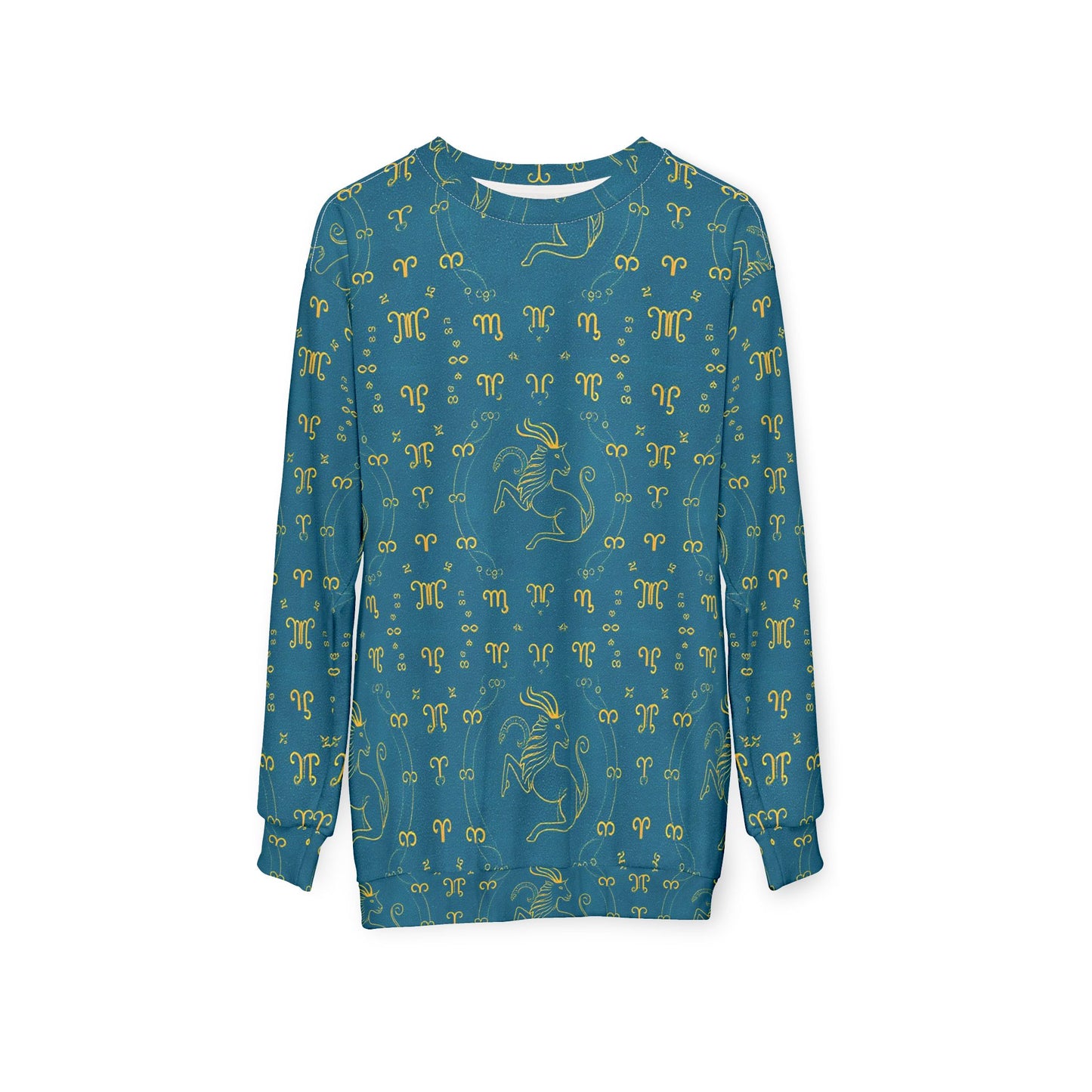 Unisex Sweatshirt, Zodiac Design, Pattern v1, Aquarius, AOP