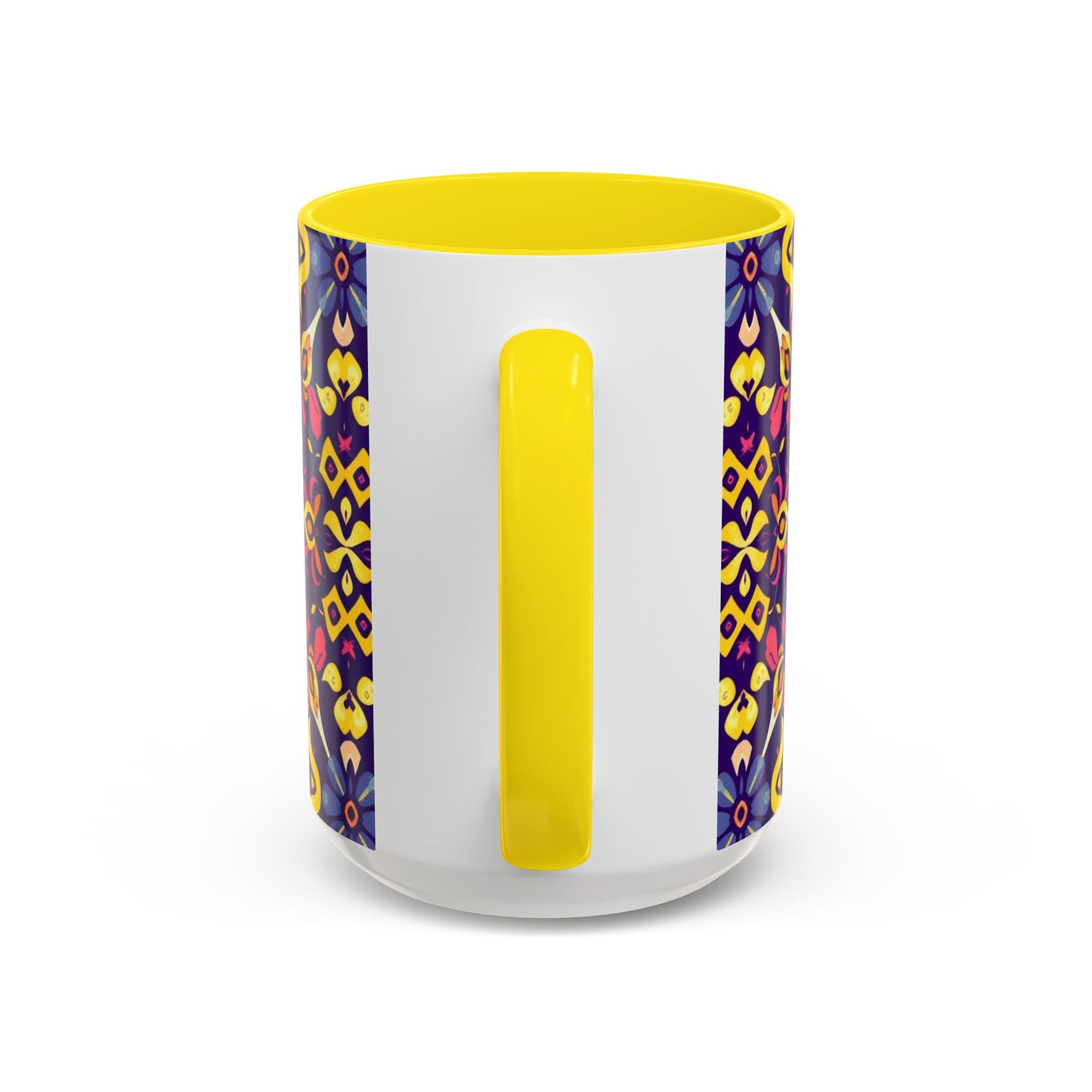 Accent Coffee Mug, Capricorn, Zodiac v1, Flower Pattern, (11, 15oz)