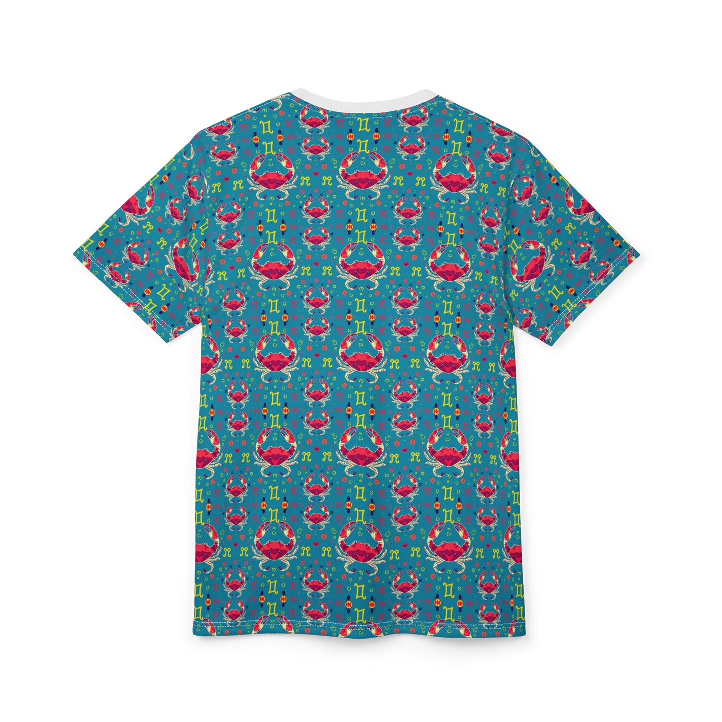 Unisex Cut & Sew T-Shirt, AOP, Cancer, Zodiac v1, Pattern