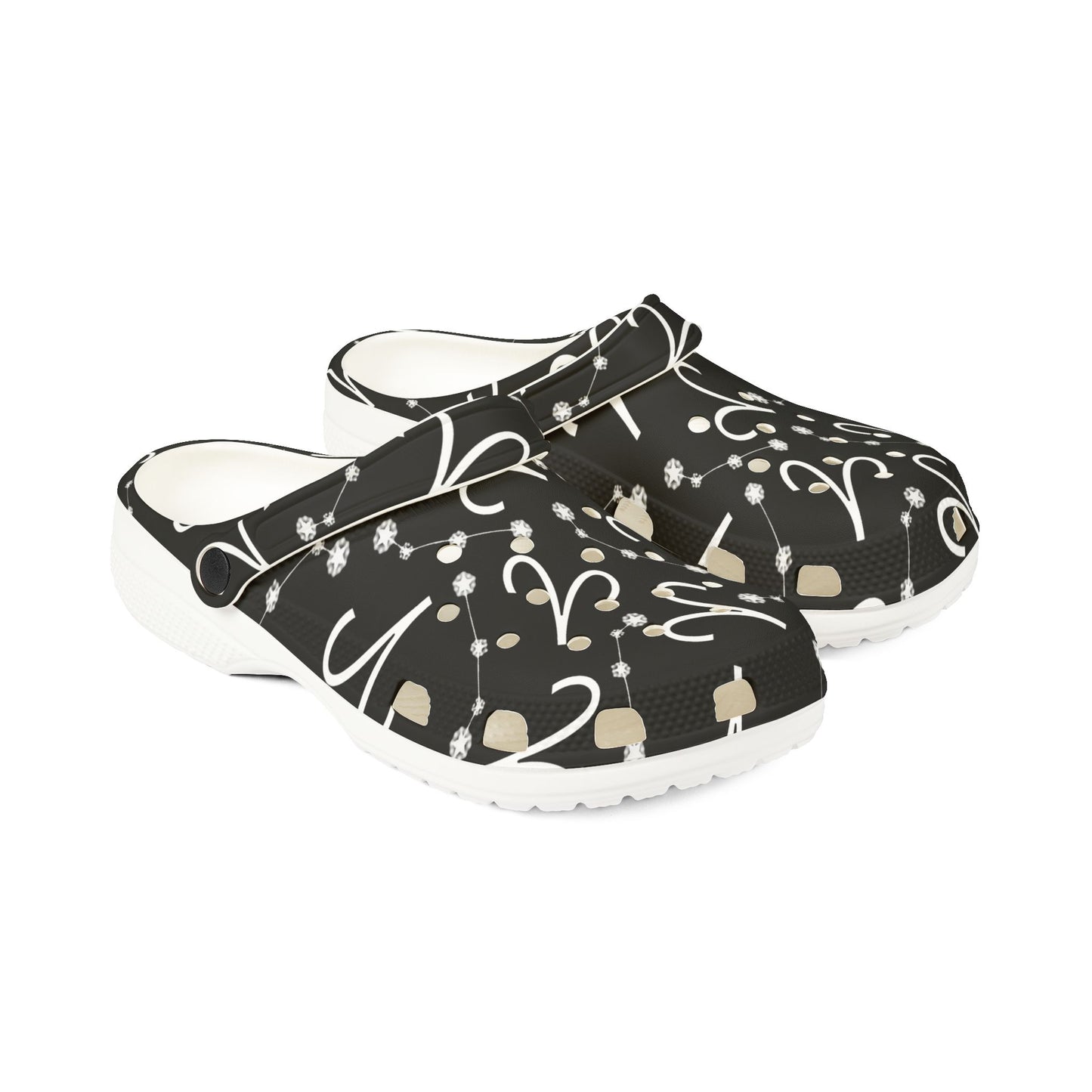 EVA Foam Rubber Shoes (AOP), Material 100% EVA, Aries Zodiac Design