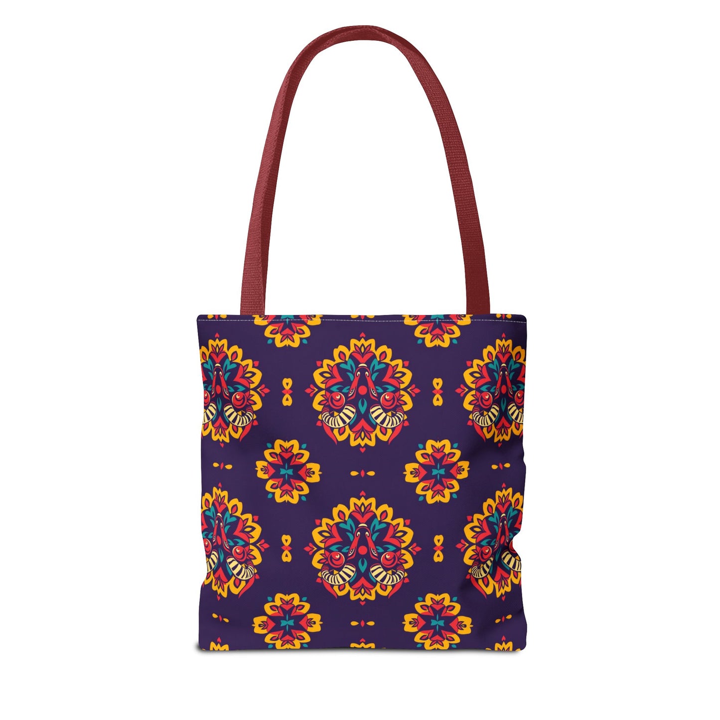 Tote Bag (AOP), Taurus, Zodiac v2, Flower Pattern