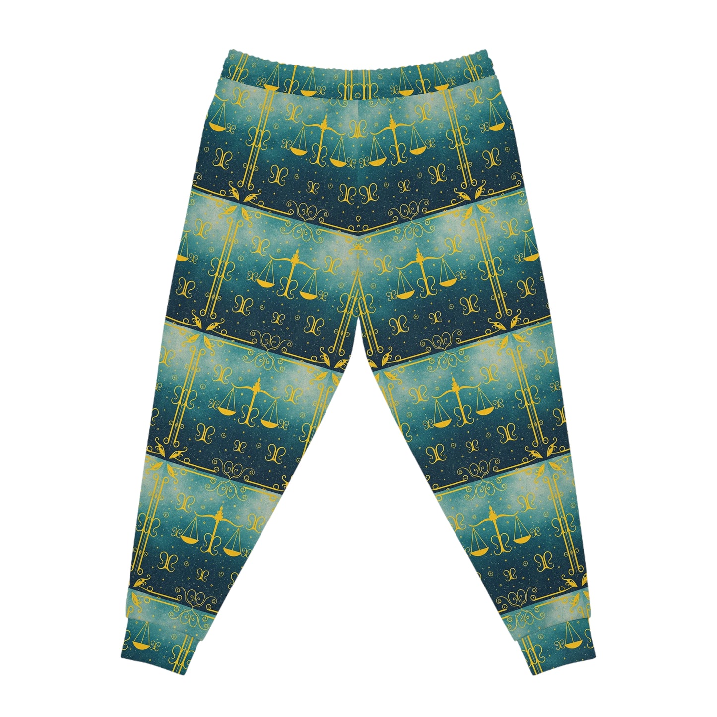 Athletic Joggers, Zodiac Design, Pattern v1, Libra, AOP