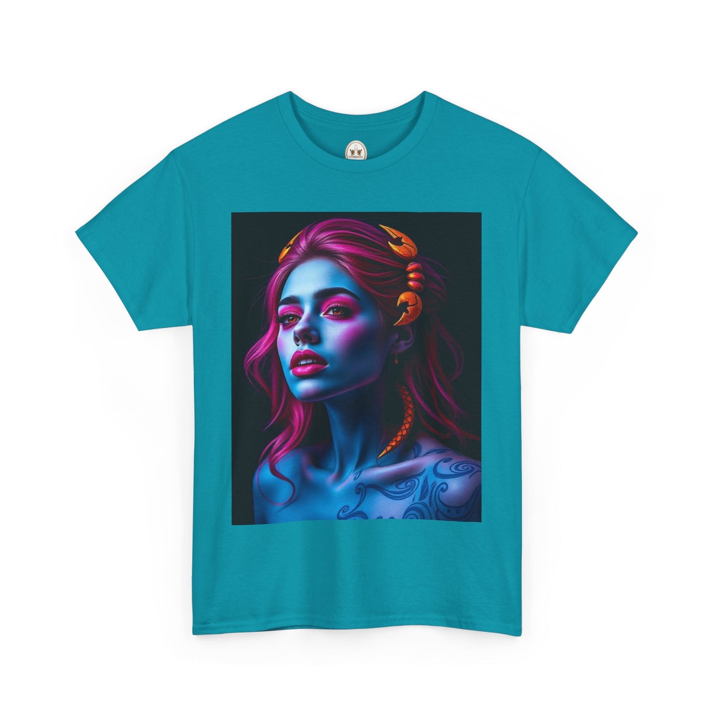 Unisex Heavy Cotton T-Shirt, Scorpio, Zodiac, Sexy Art