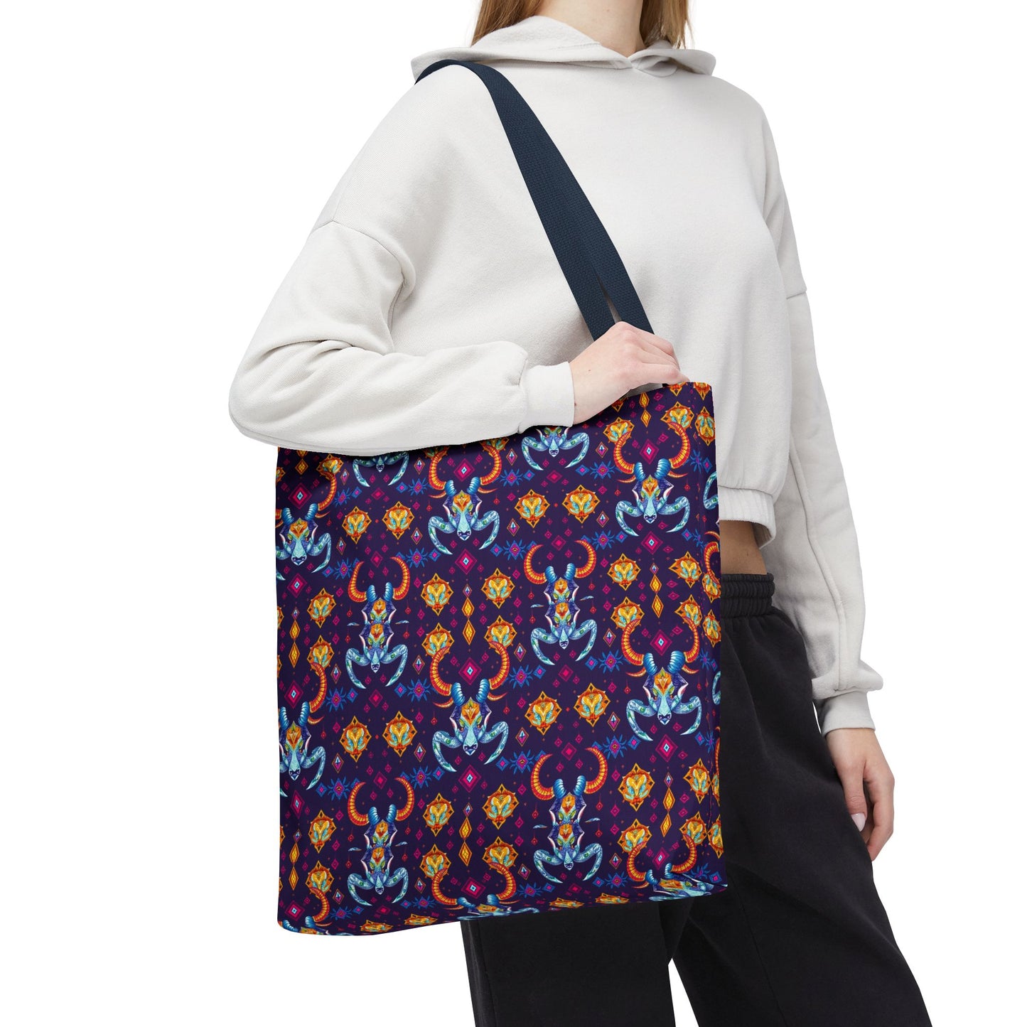 Tote Bag (AOP), Taurus, Zodiac, Jewel Pattern