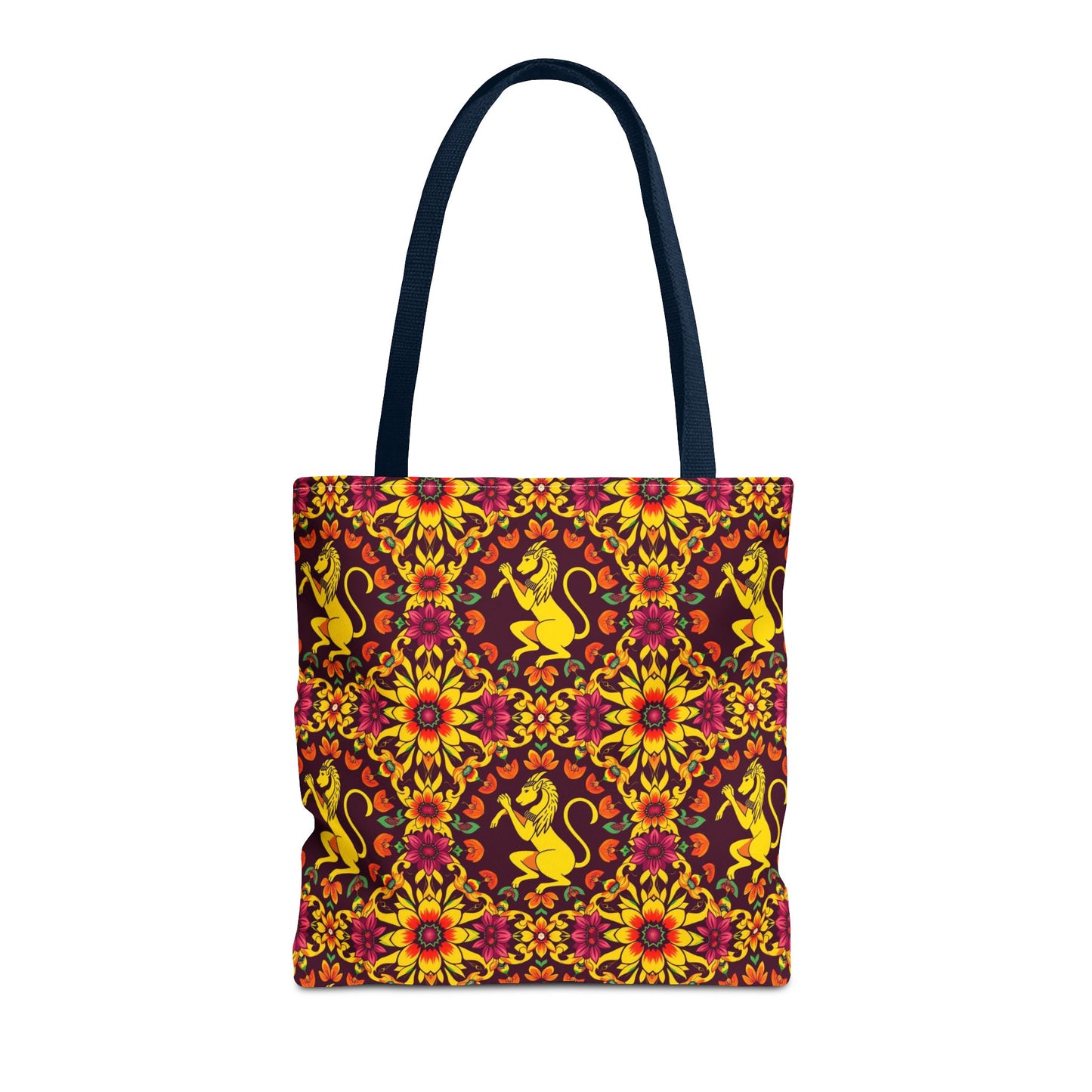 Tote Bag (AOP), Virgo, Zodiac v2, Flower Pattern