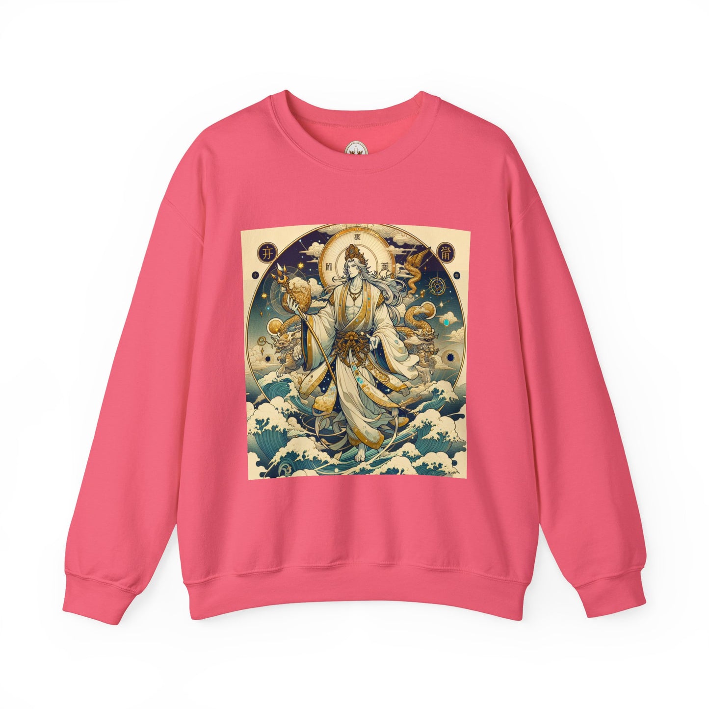 Unisex Heavy Blend™ Crewneck Sweatshirt, Anime Capricorn God, Zodiac Design