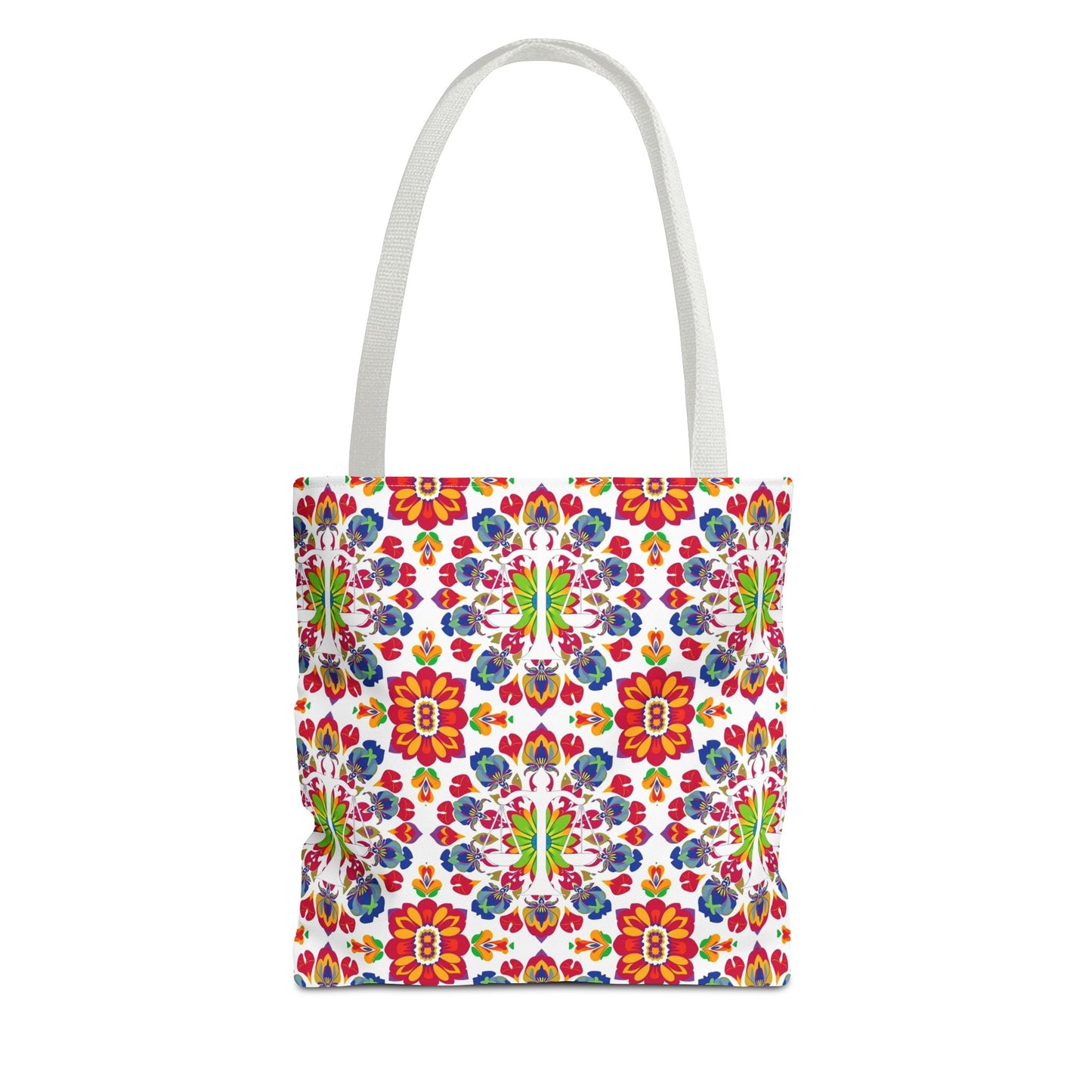 Tote Bag, (AOP), Libra, Zodiac v5, Flower Pattern