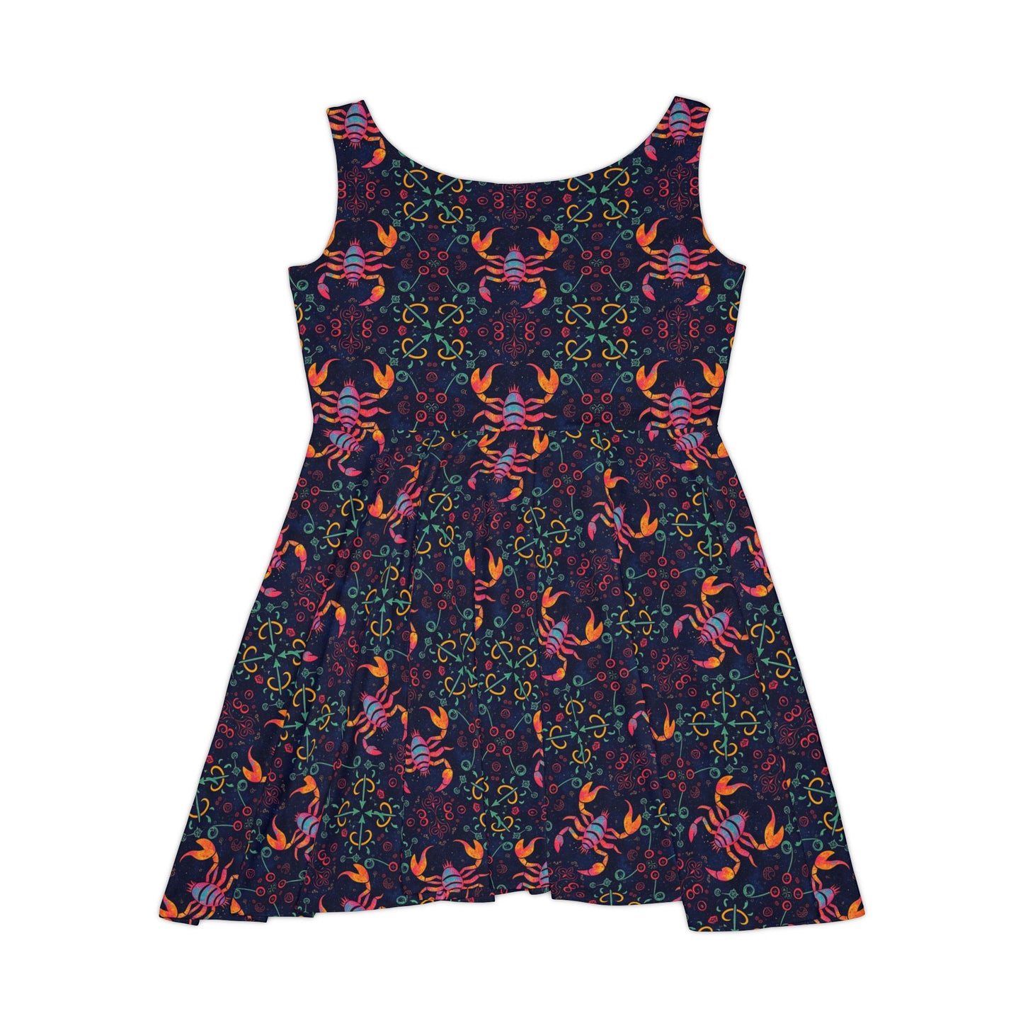 Women's Skater Dress, AOP, Zodiac, Scorpio, Pattern