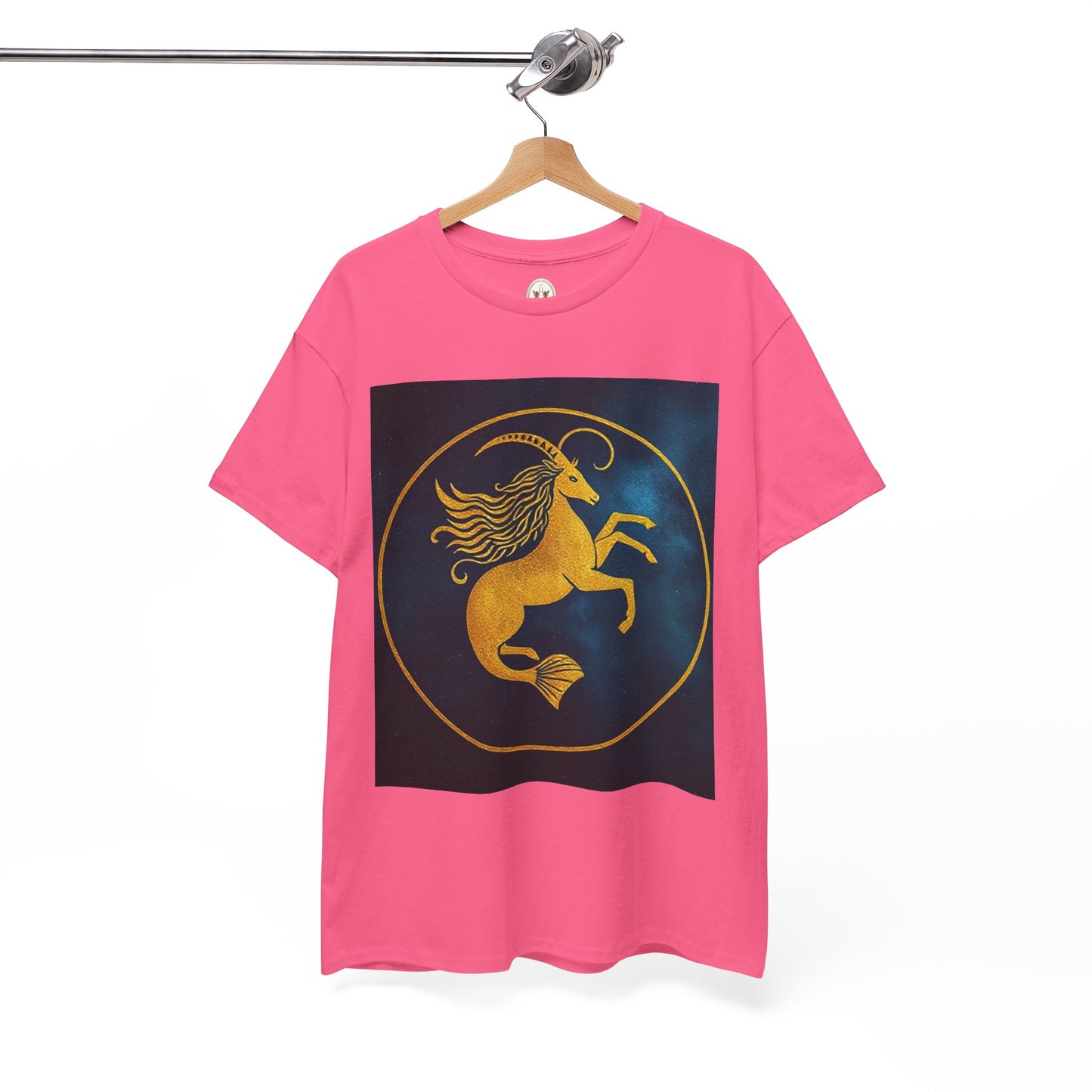 Unisex Heavy Cotton T-Shirt, Capricorn Animal v3, Symbol, Zodiac Design