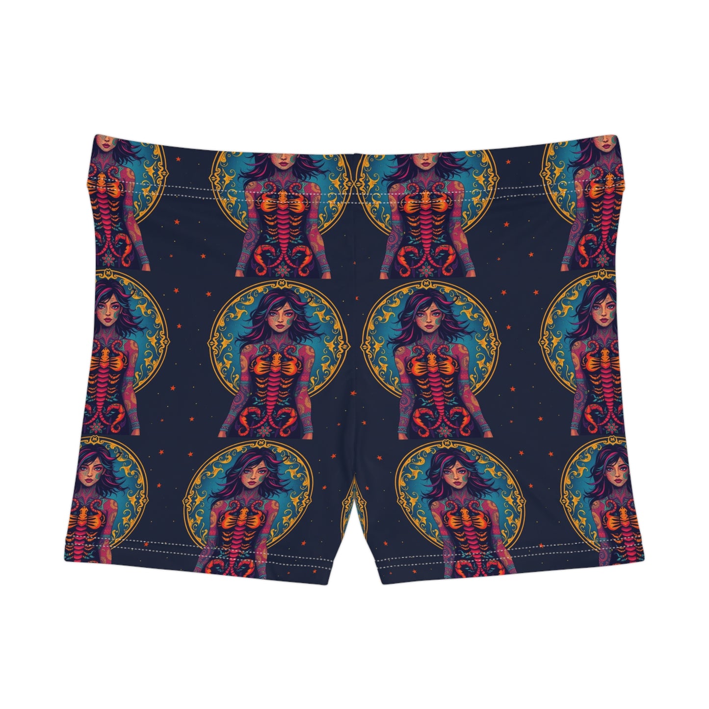 Women's Shorts, (AOP), Scorpio, Zodiac v4, Sexy Pattern