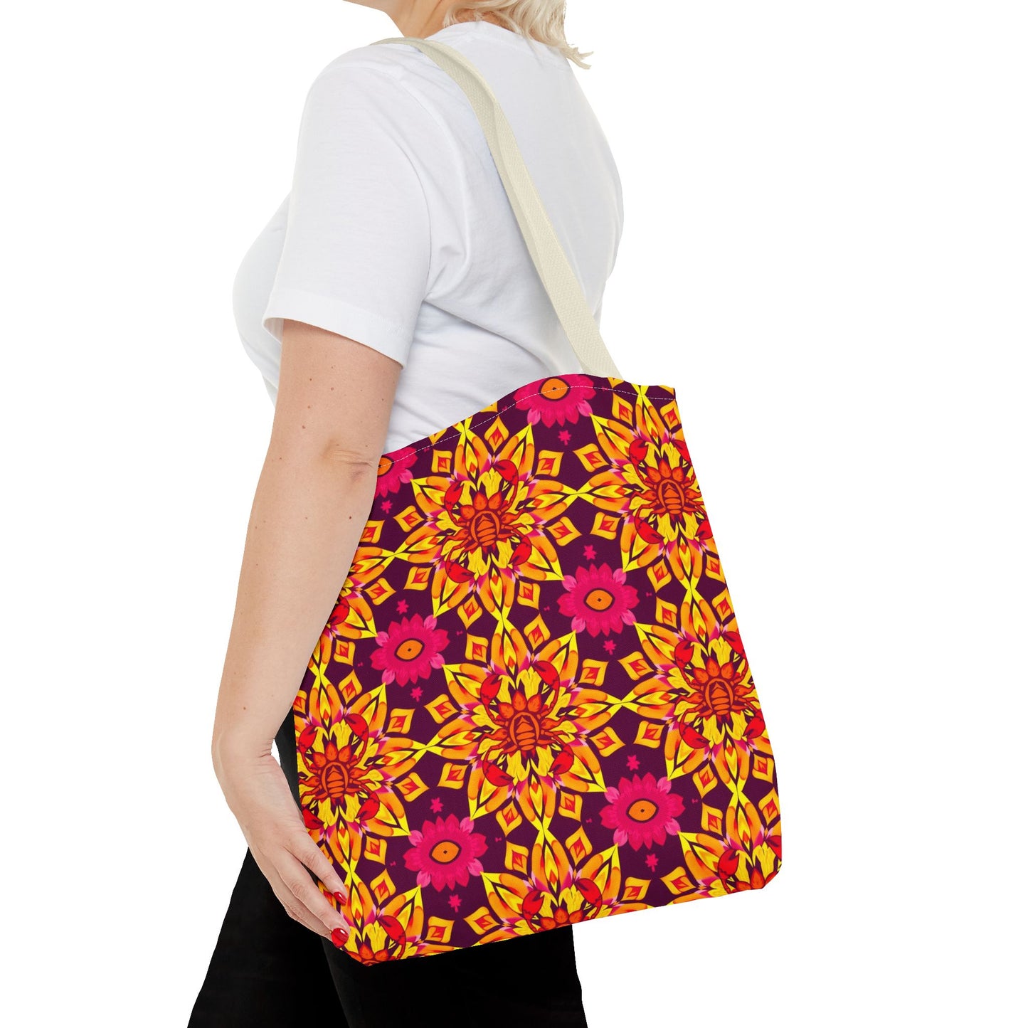 Tote Bag (AOP), Scorpio, Zodiac, Flower Pattern