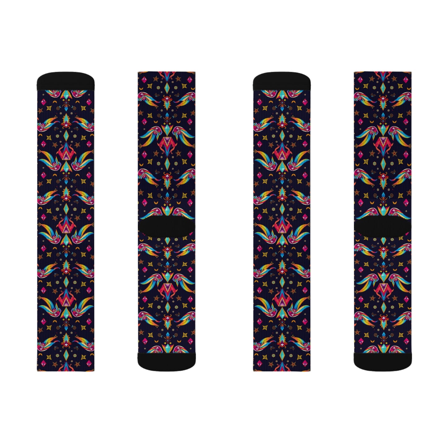 Sublimation Socks, Virgo, Zodiac v4, Jewel Pattern