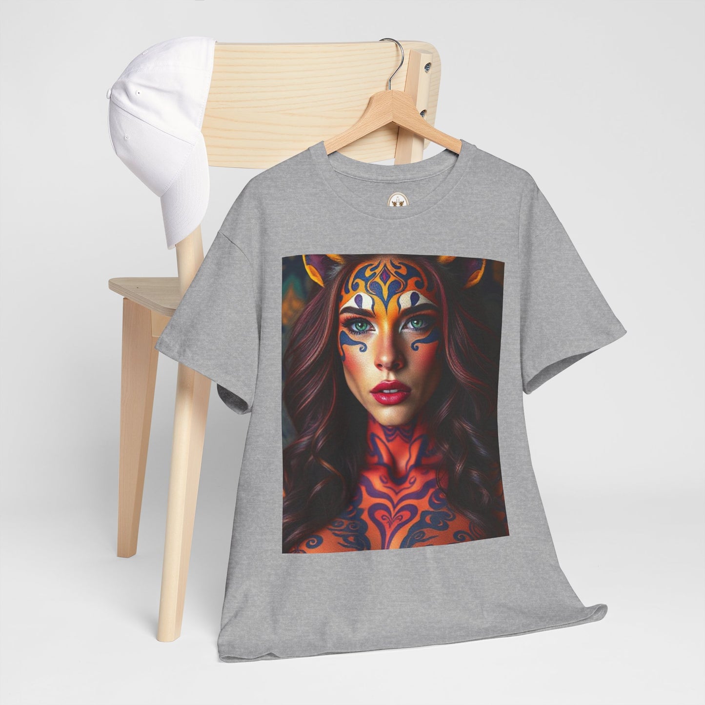 Unisex Heavy Cotton T-Shirt, Leo, Zodiac, Sexy Art