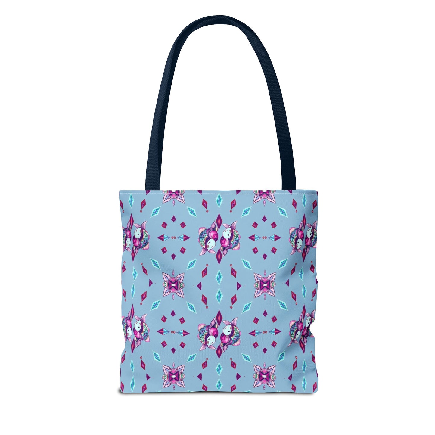 Tote Bag (AOP), Pisces, Zodiac v1, Jewel Pattern