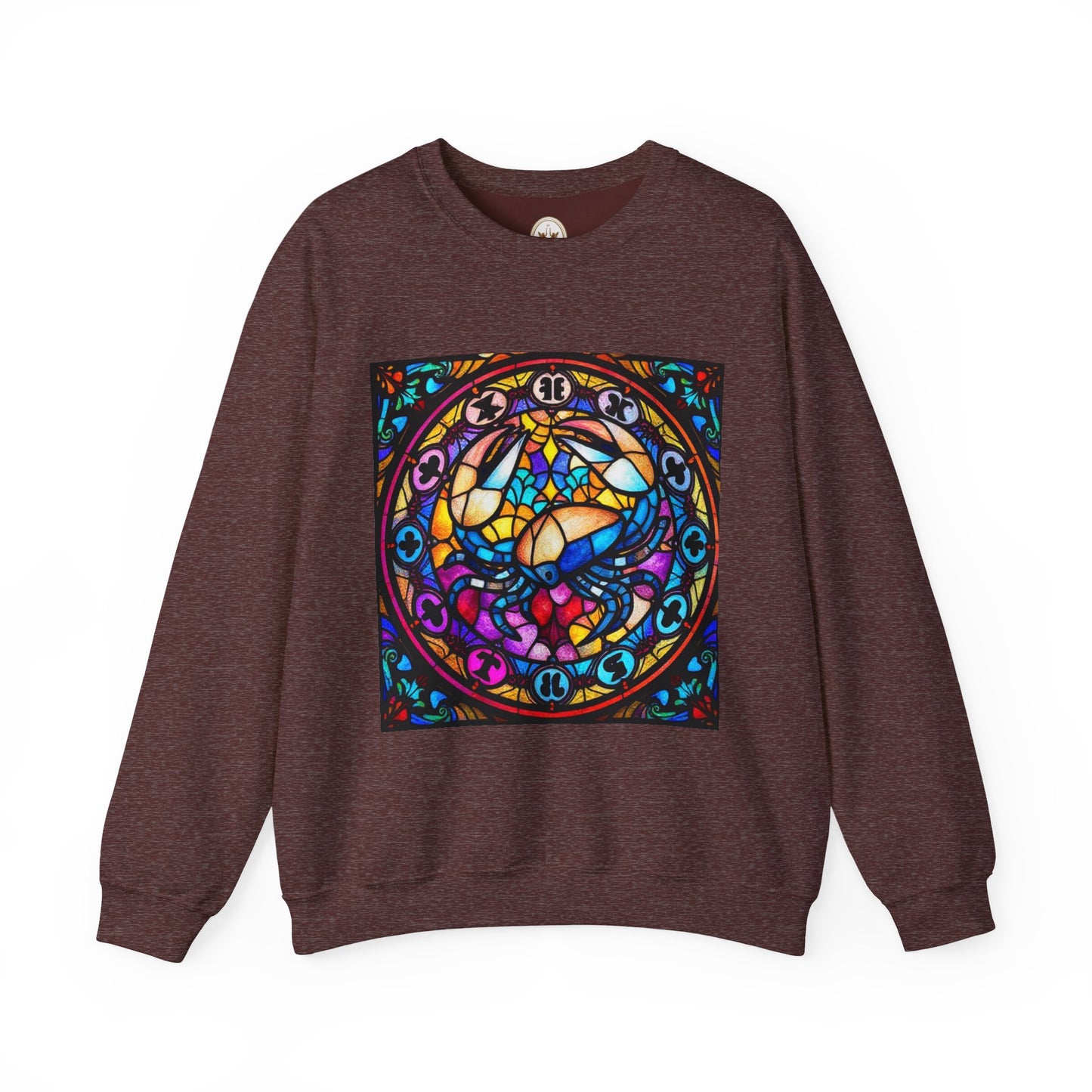 Unisex Heavy Blend™ Crewneck Sweatshirt, Glass, Cancer Zodiac Design
