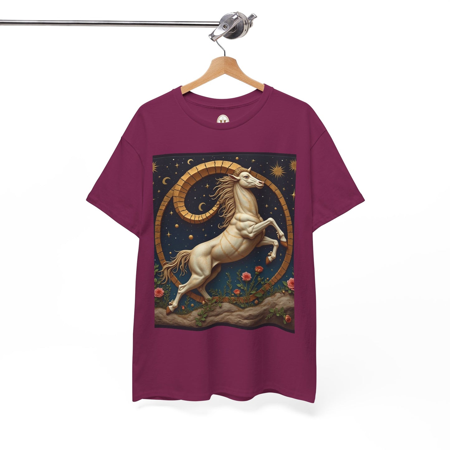 Unisex Heavy Cotton T-Shirt, Aries Animal. Zodiac Design