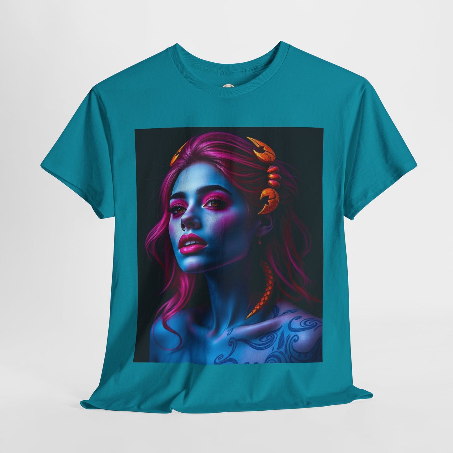 Unisex Heavy Cotton T-Shirt, Scorpio, Zodiac, Sexy Art