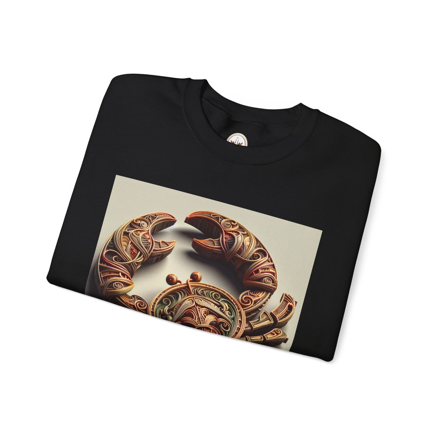 Unisex Heavy Blend™ Crewneck Sweatshirt, Crab Artifact, Cancer Zodiac Design