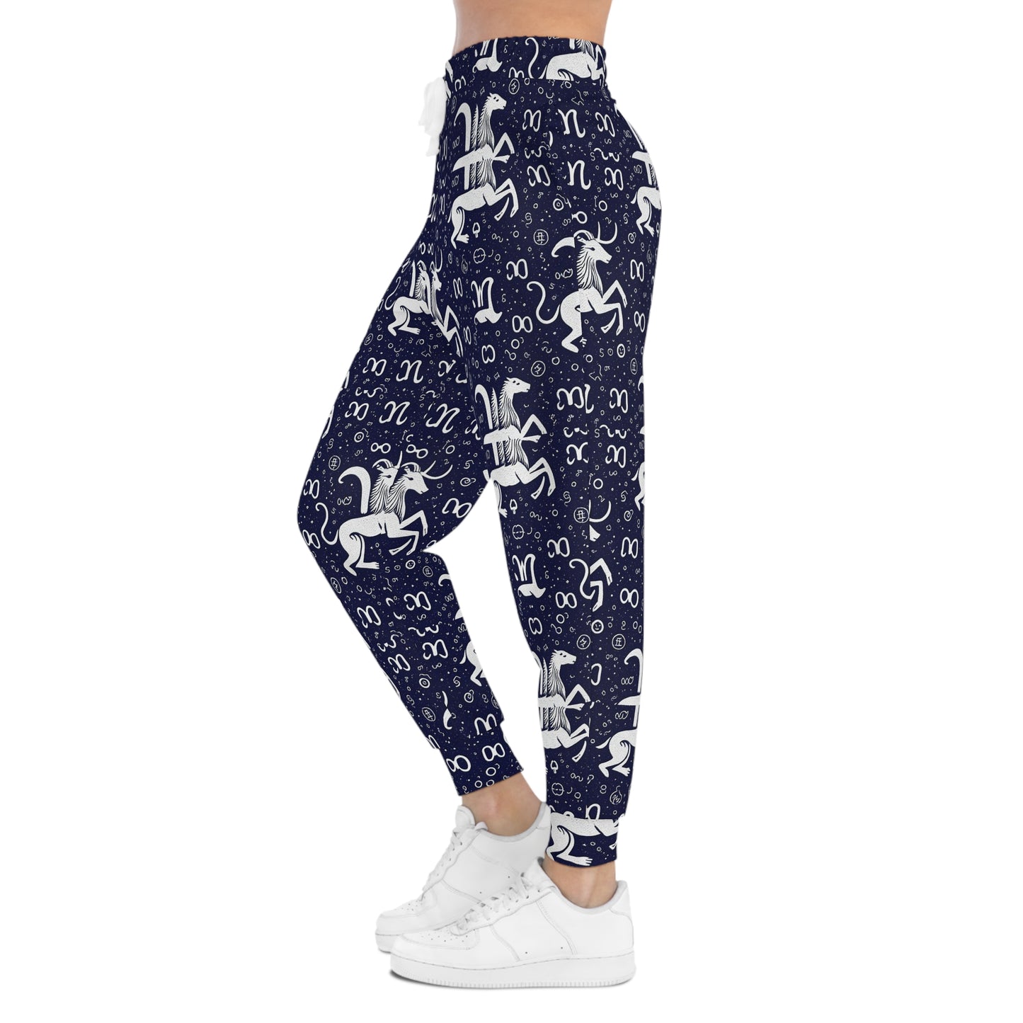 Athletic Joggers, Zodiac Design, Pattern, Aquarius, AOP