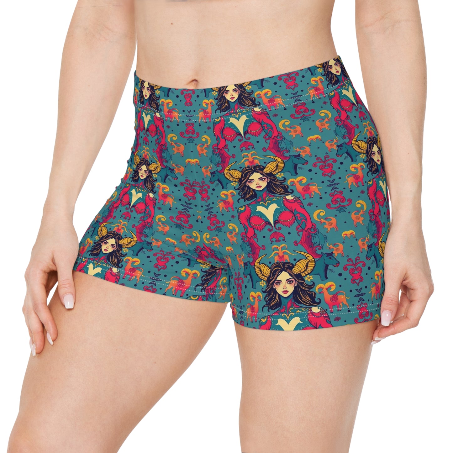 Women's Shorts, (AOP), Taurus, Zodiac v3, Sexy Pattern