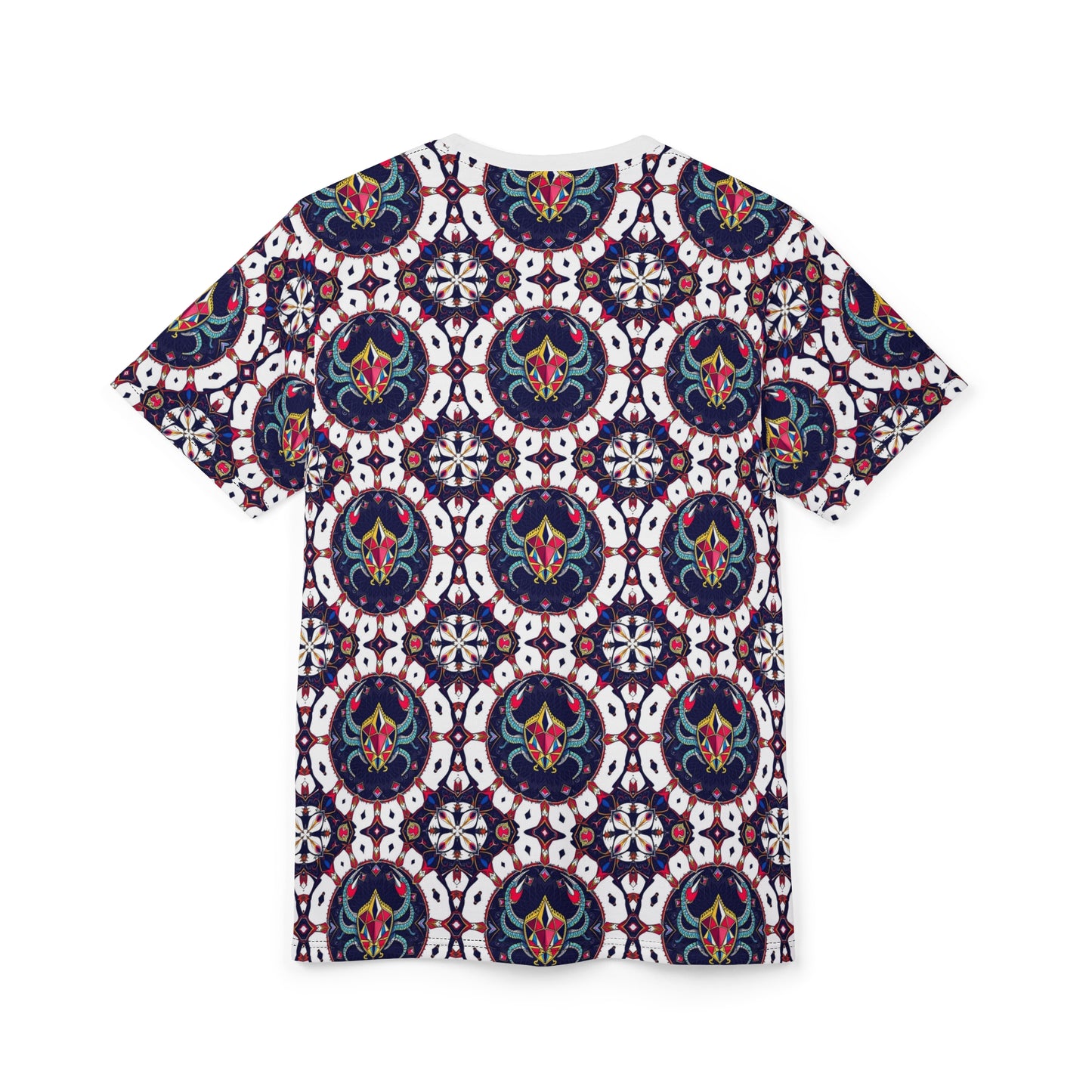 Unisex Cut & Sew T-Shirt, (AOP), Scorpio, Zodiac v4, Jewels Pattern
