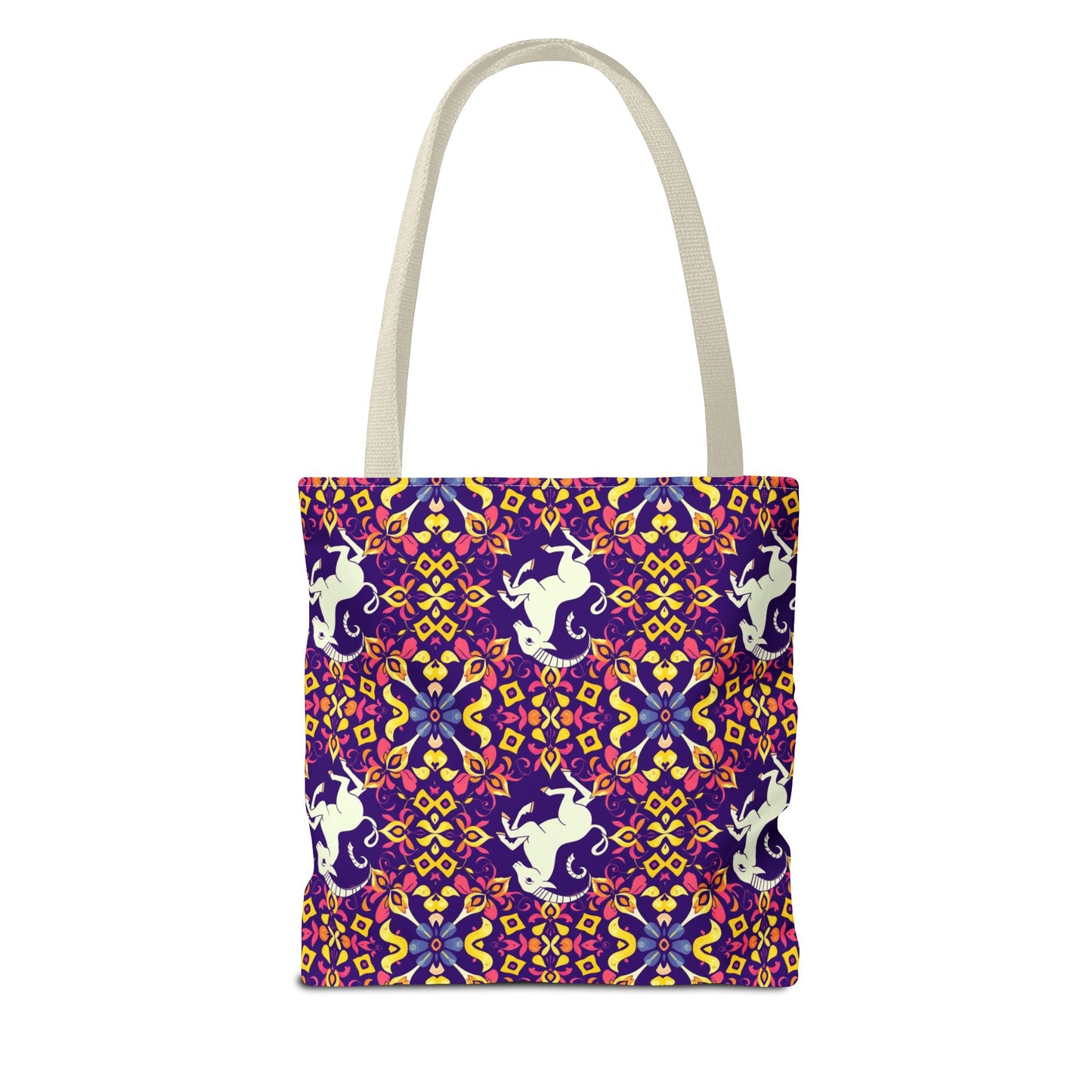 Tote Bag (AOP), Capricorn, Zodiac v2, Flower Pattern