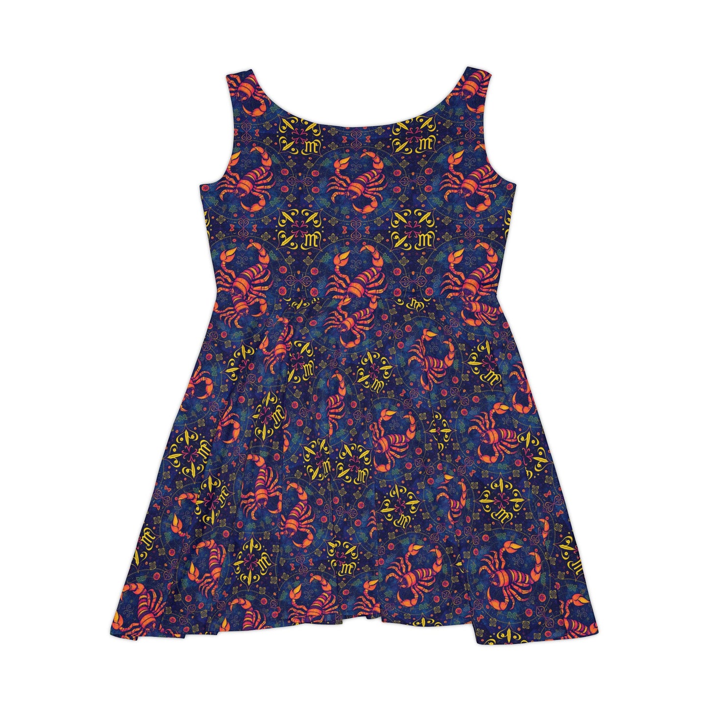 Women's Skater Dress, AOP, Zodiac v1, Scorpio, Pattern