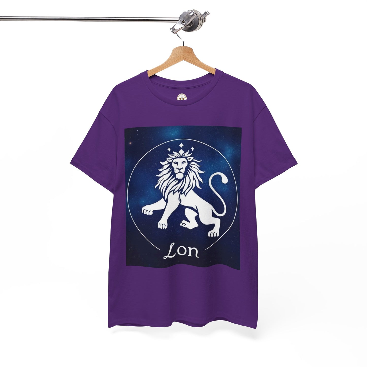 Unisex Heavy Cotton T-Shirt, Space Lion v1, Leo Zodiac Design