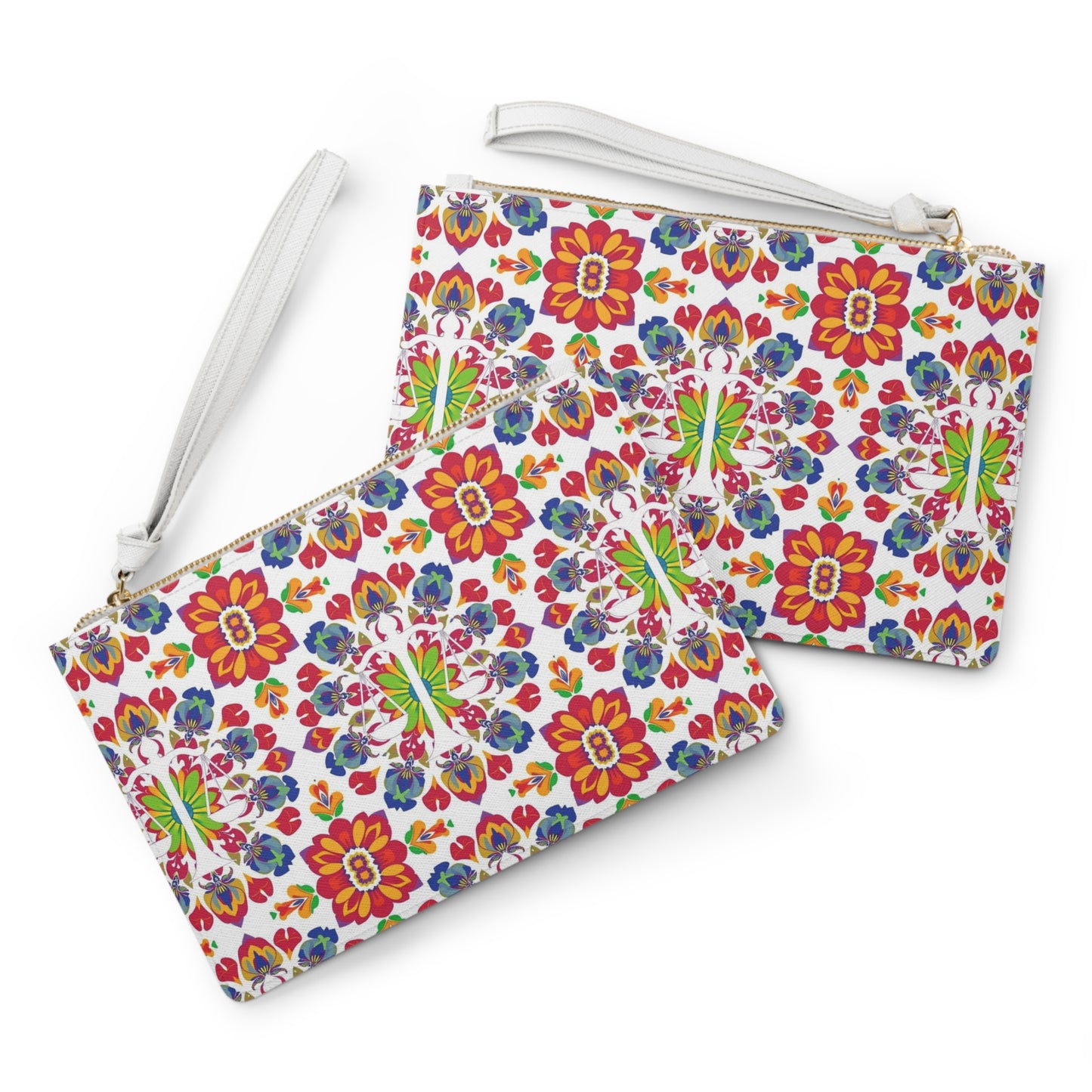 Clutch Bag, Libra, Zodiac v4, Flower Pattern