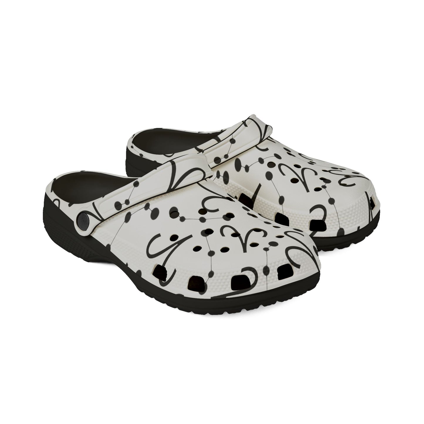 EVA Foam Rubber Shoes (AOP), Material 100% EVA, Aries Zodiac Design