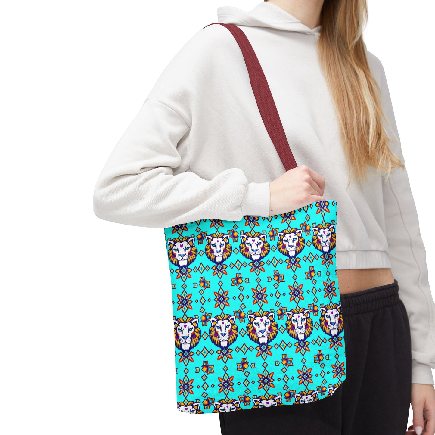 Tote Bag (AOP), Leo, Zodiac v1, Jewel Pattern
