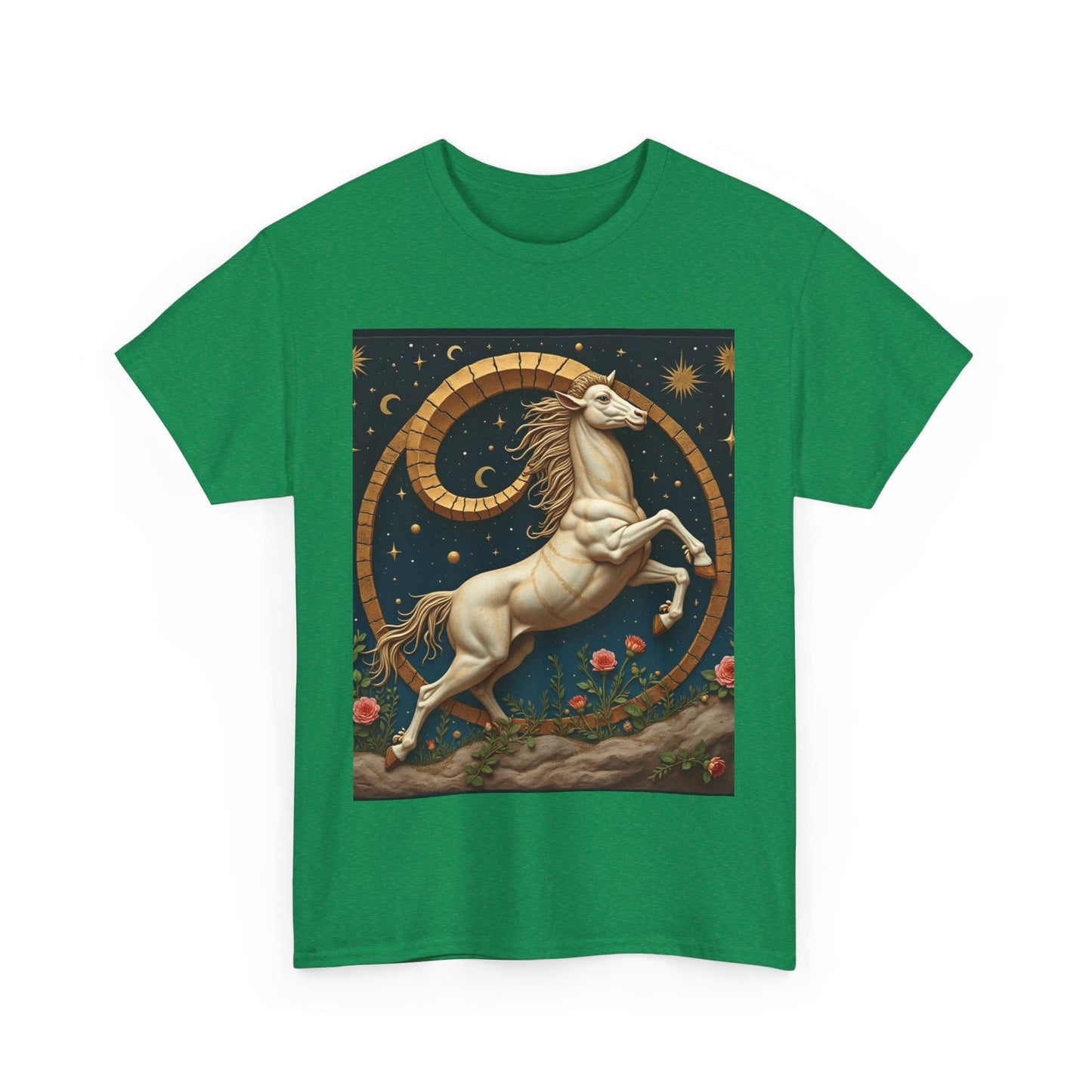 Unisex Heavy Cotton T-Shirt, Aries Animal 1v, Zodiac Design