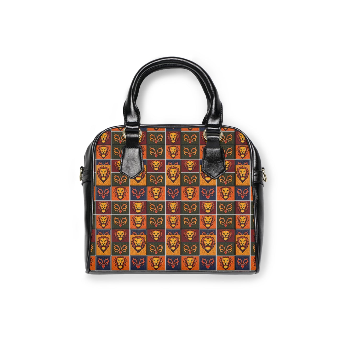 Shoulder Handbag, Leo, Zodiac v2, Shapes Pattern